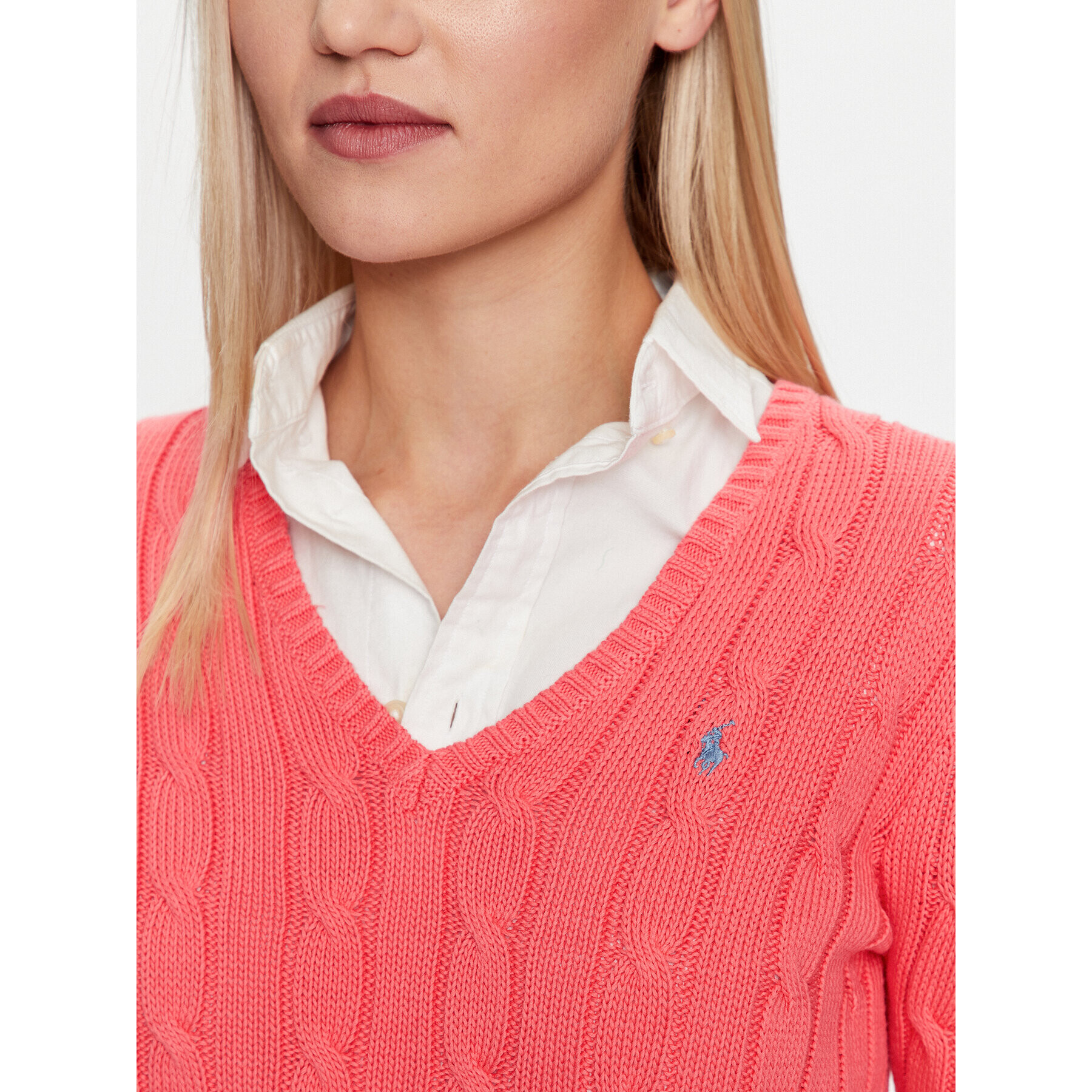 Polo Ralph Lauren Пуловер 211891641013 Розов Regular Fit - Pepit.bg