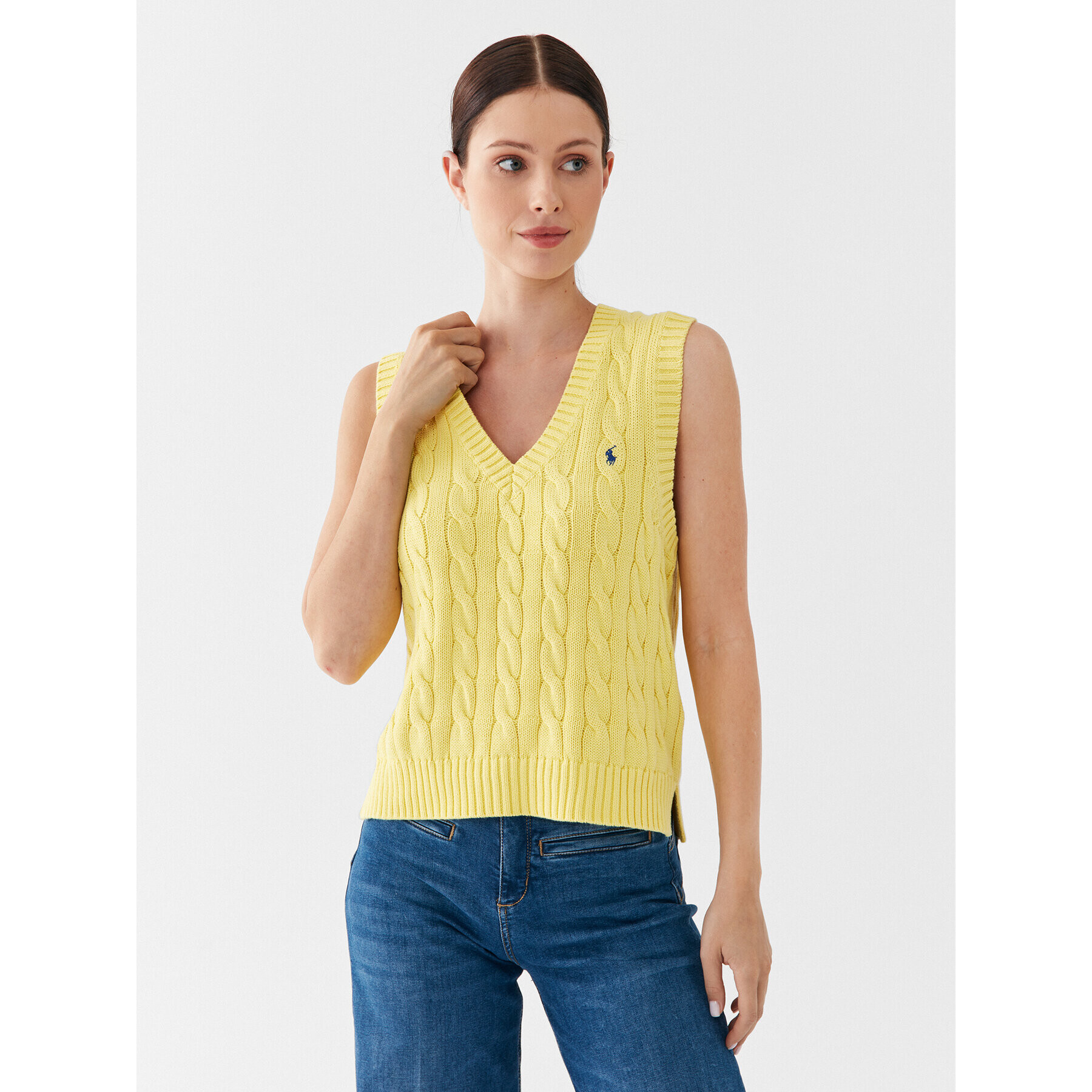 Polo Ralph Lauren Пуловер 211906205002 Жълт Regular Fit - Pepit.bg