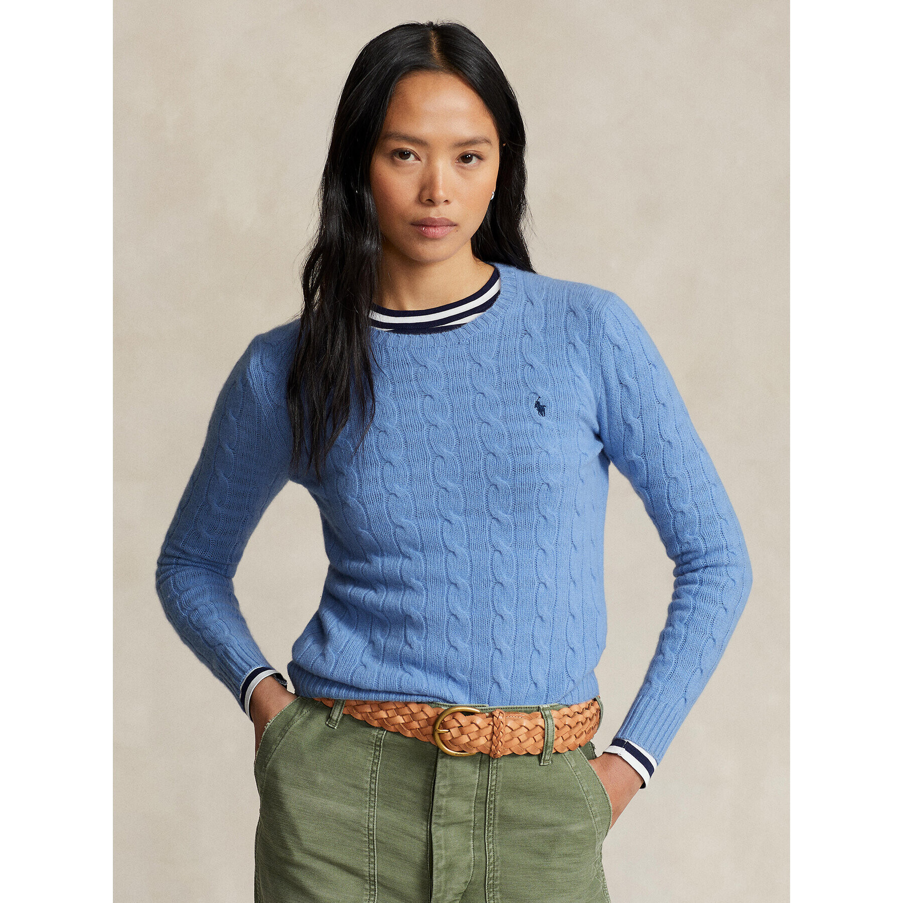 Polo Ralph Lauren Пуловер 211910421004 Син Regular Fit - Pepit.bg