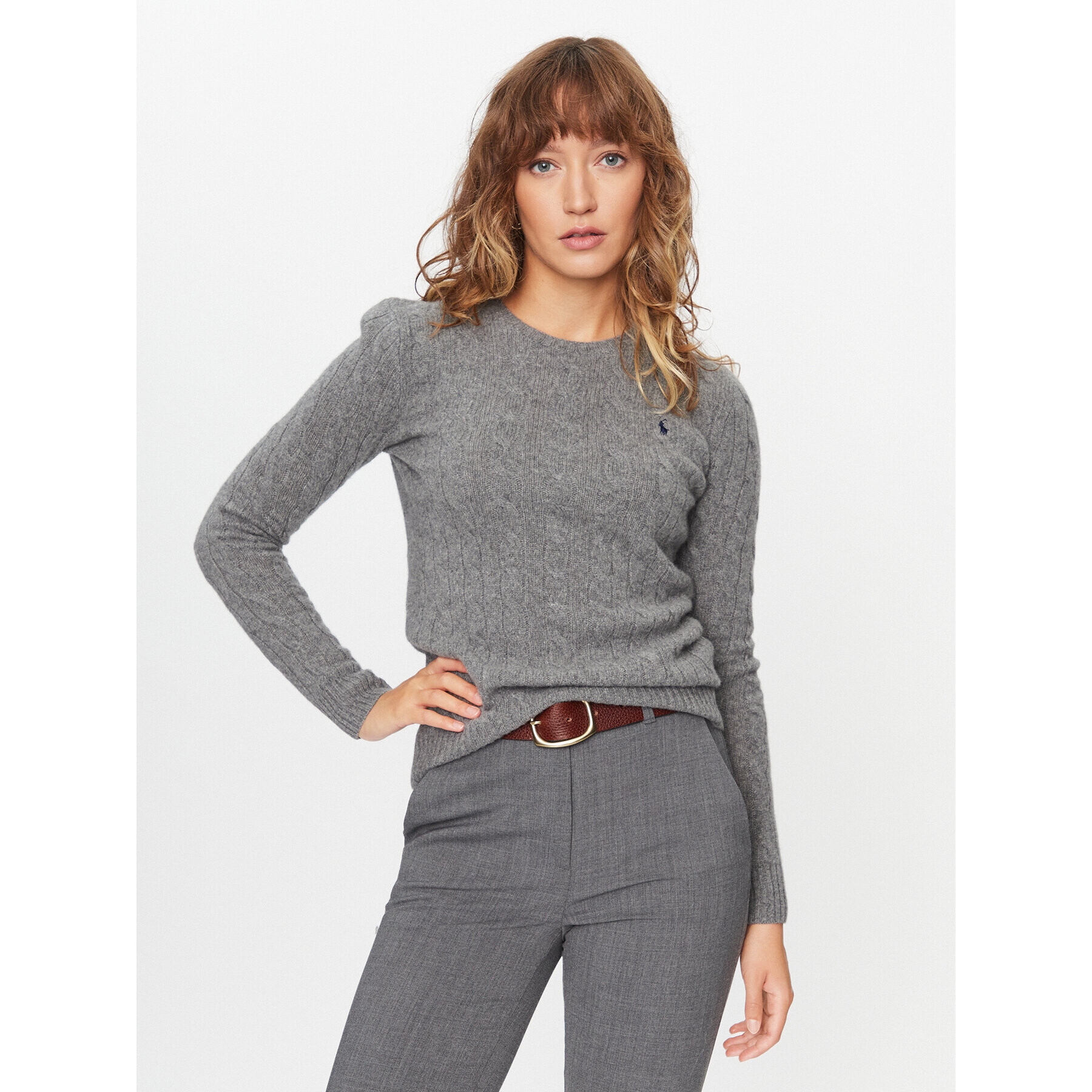 Polo Ralph Lauren Пуловер 211910421013 Сив Regular Fit - Pepit.bg