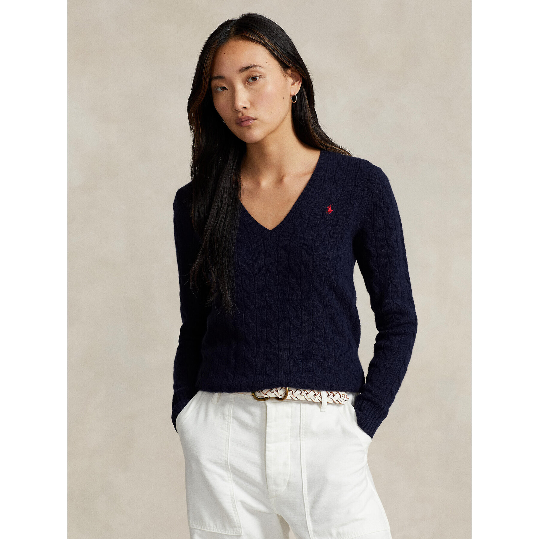 Polo Ralph Lauren Пуловер 211910422003 Син Regular Fit - Pepit.bg