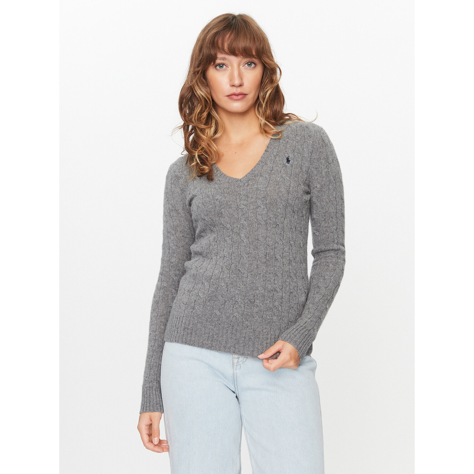Polo Ralph Lauren Пуловер 211910422013 Сив Regular Fit - Pepit.bg
