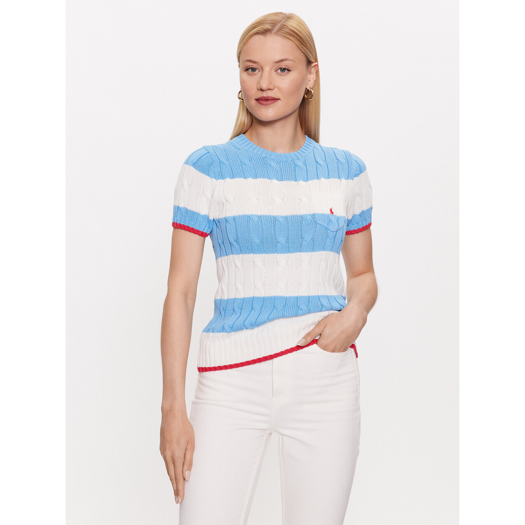 Polo Ralph Lauren Пуловер 211913765002 Син Regular Fit - Pepit.bg
