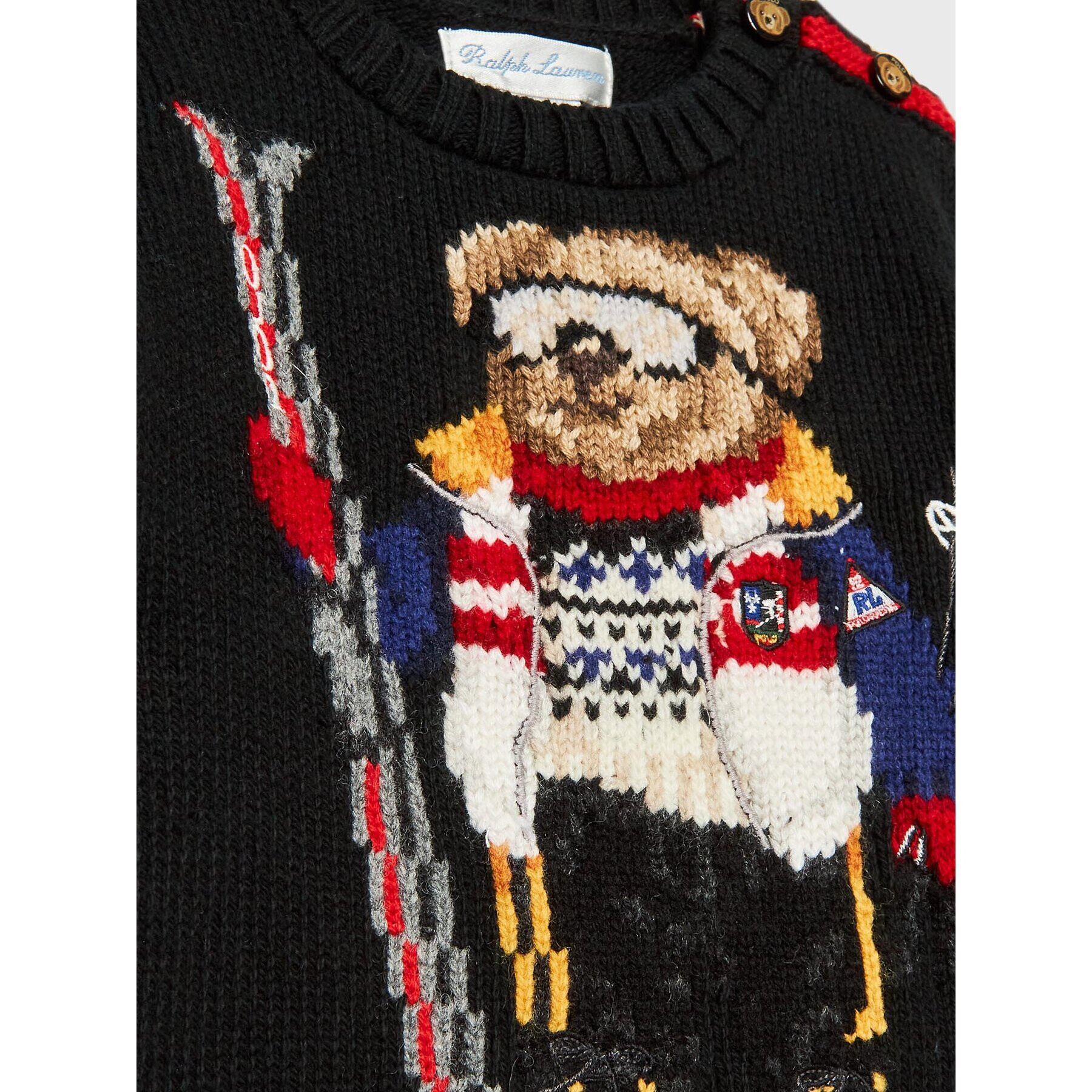 Polo Ralph Lauren Пуловер 320881876001 Черен Regular Fit - Pepit.bg