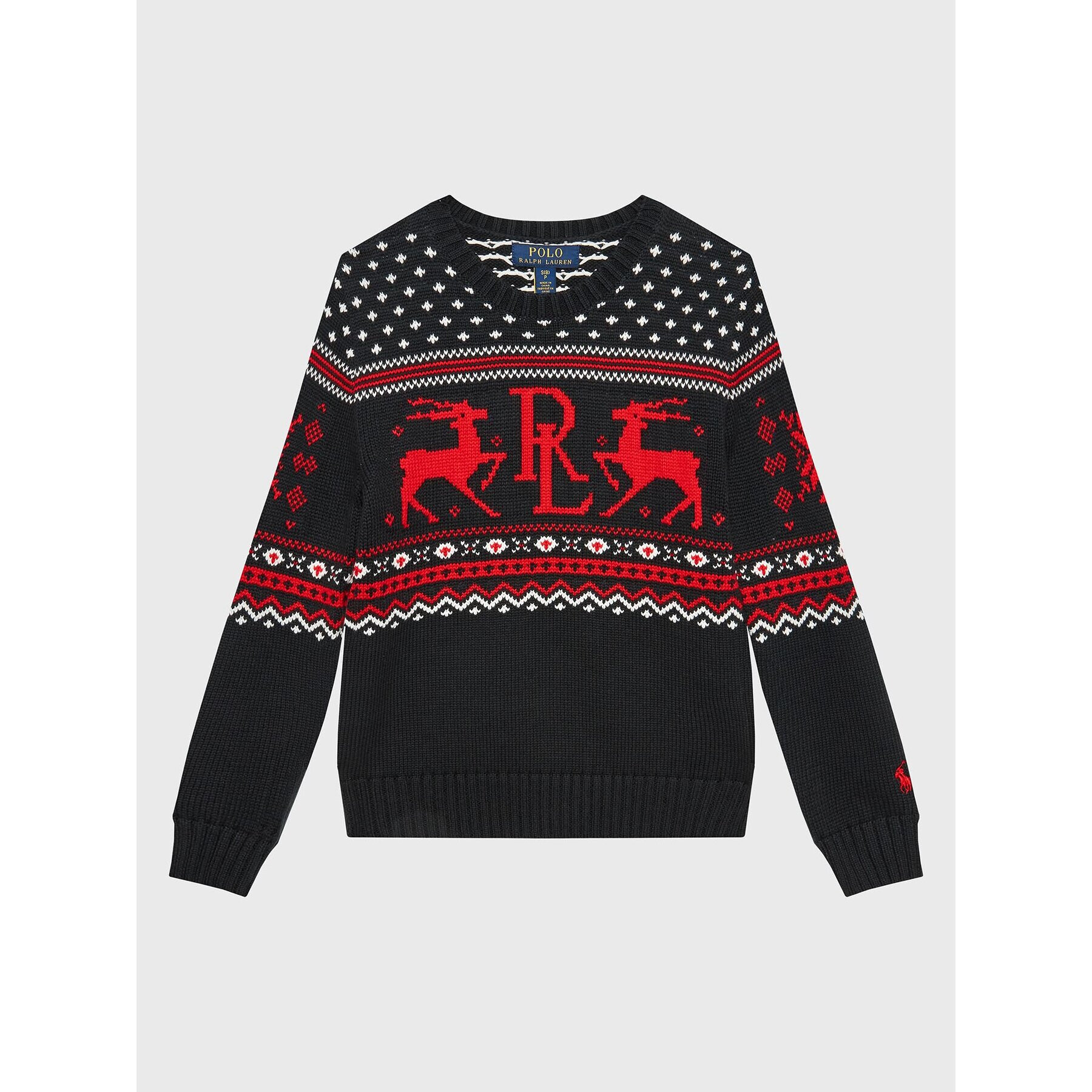 Polo Ralph Lauren Пуловер 322877759001 Черен Regular Fit - Pepit.bg
