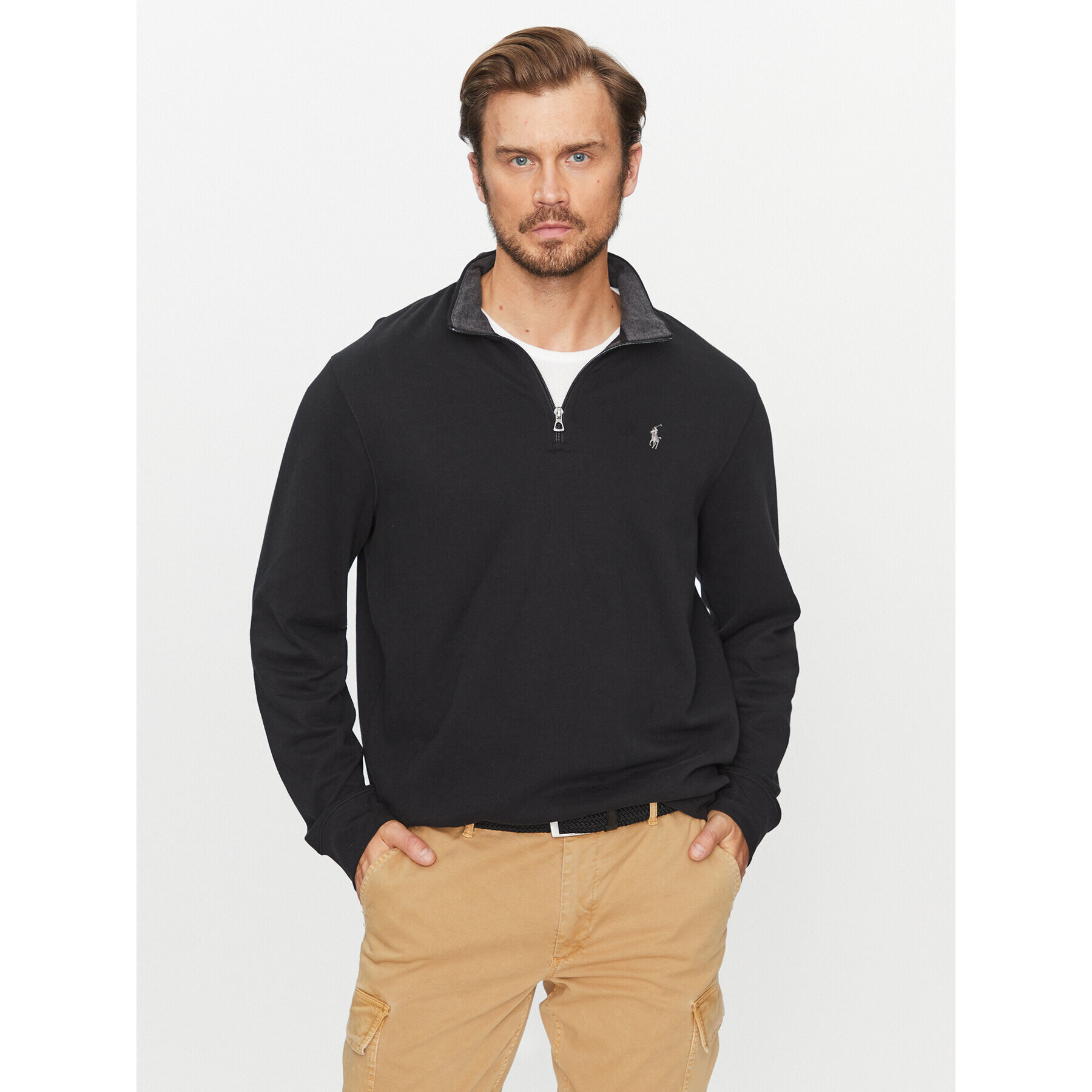 Polo Ralph Lauren Пуловер 710812963037 Черен Regular Fit - Pepit.bg