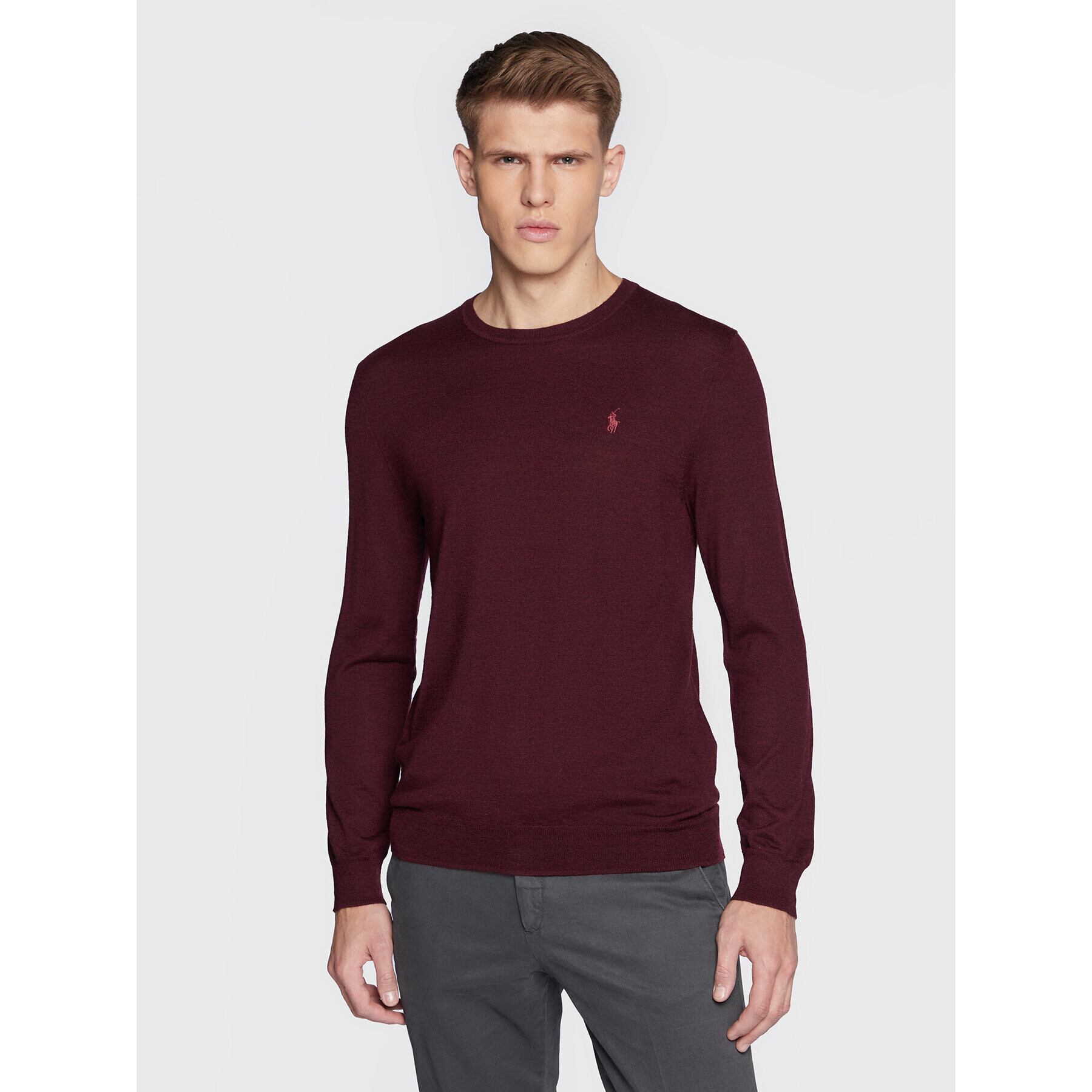 Polo Ralph Lauren Пуловер 710876846005 Бордо Slim Fit - Pepit.bg