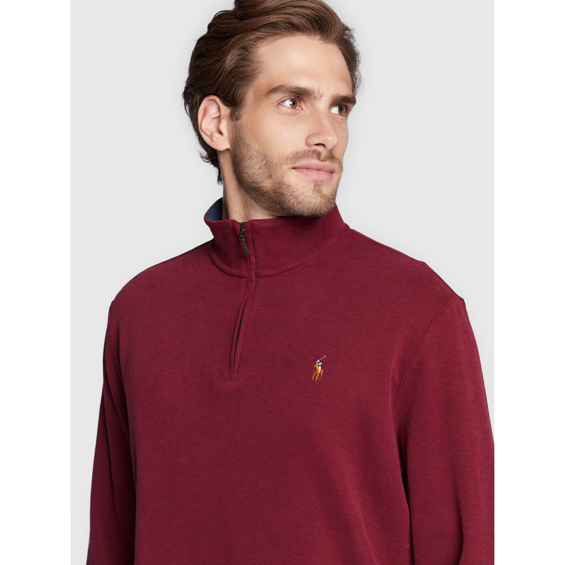 Polo Ralph Lauren Пуловер 710877001006 Бордо Regular Fit - Pepit.bg