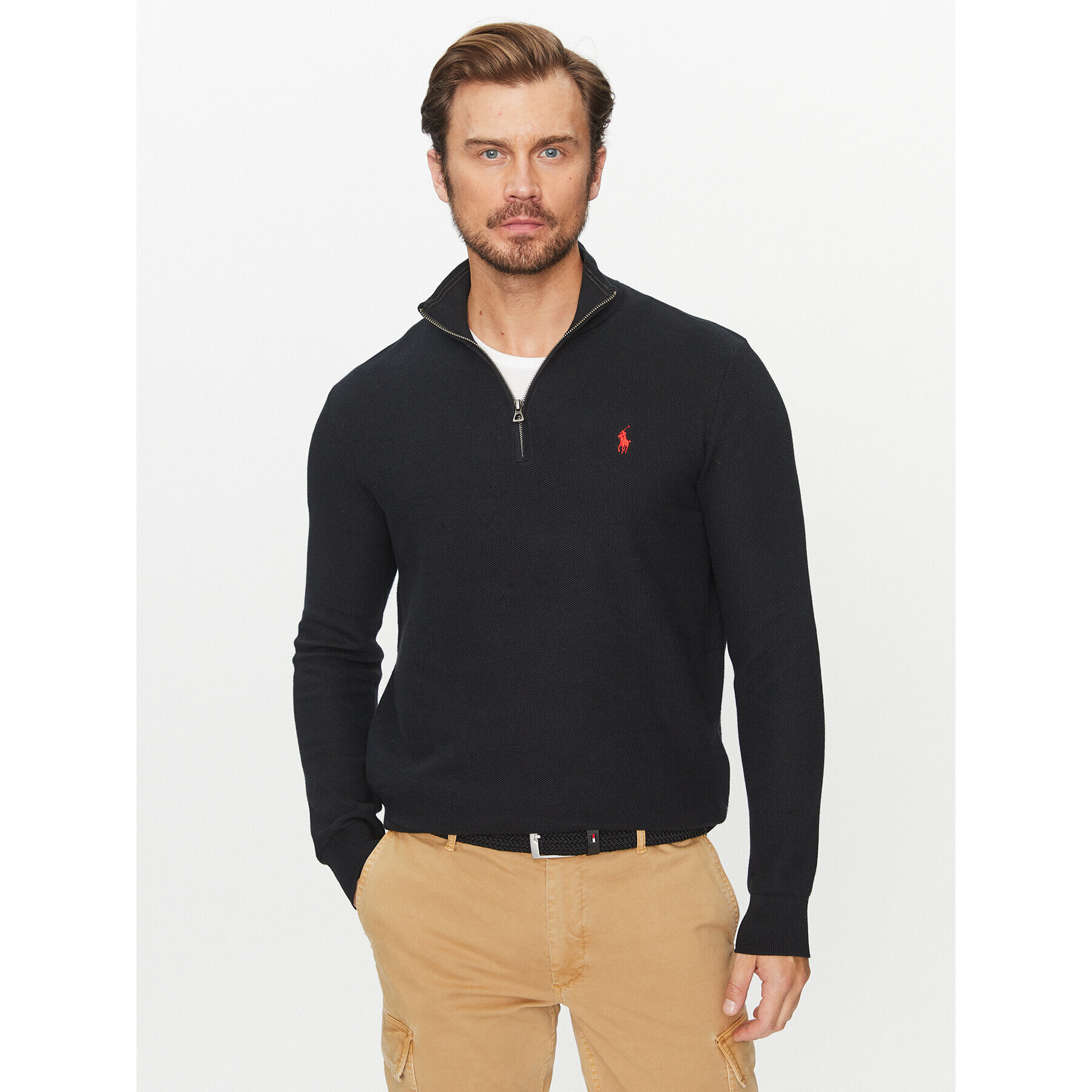 Polo Ralph Lauren Пуловер 710932304003 Черен Regular Fit - Pepit.bg