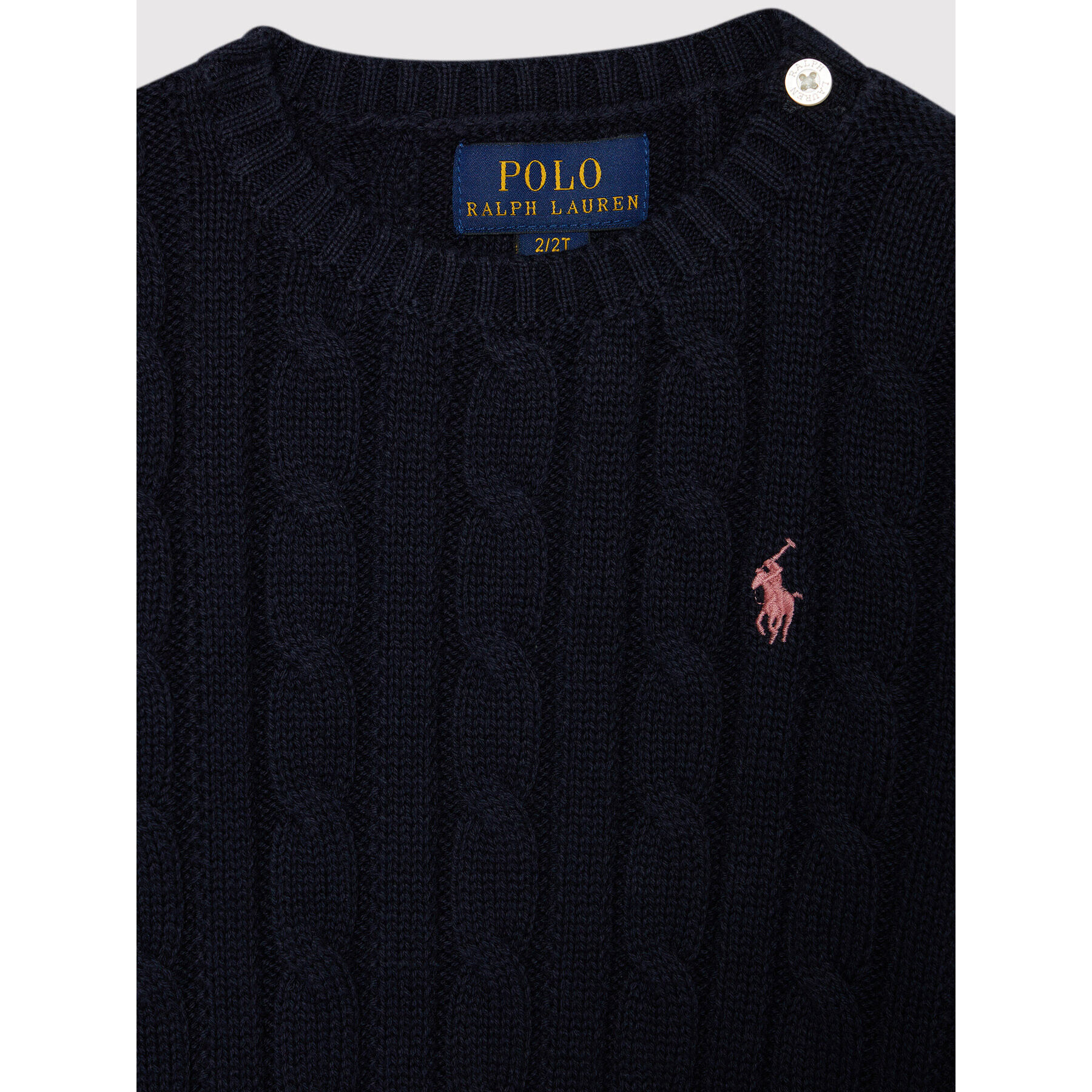 Polo Ralph Lauren Пуловер Cable 311737921003 Тъмносин Regular Fit - Pepit.bg