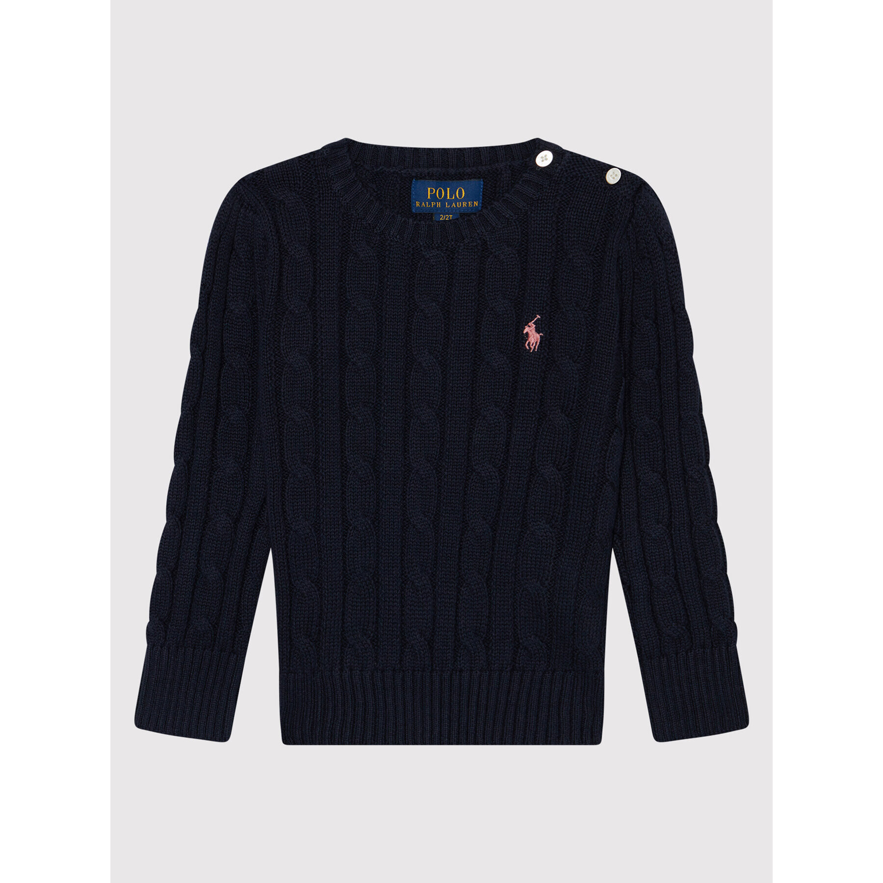 Polo Ralph Lauren Пуловер Cable 312737921003 Тъмносин Regular Fit - Pepit.bg