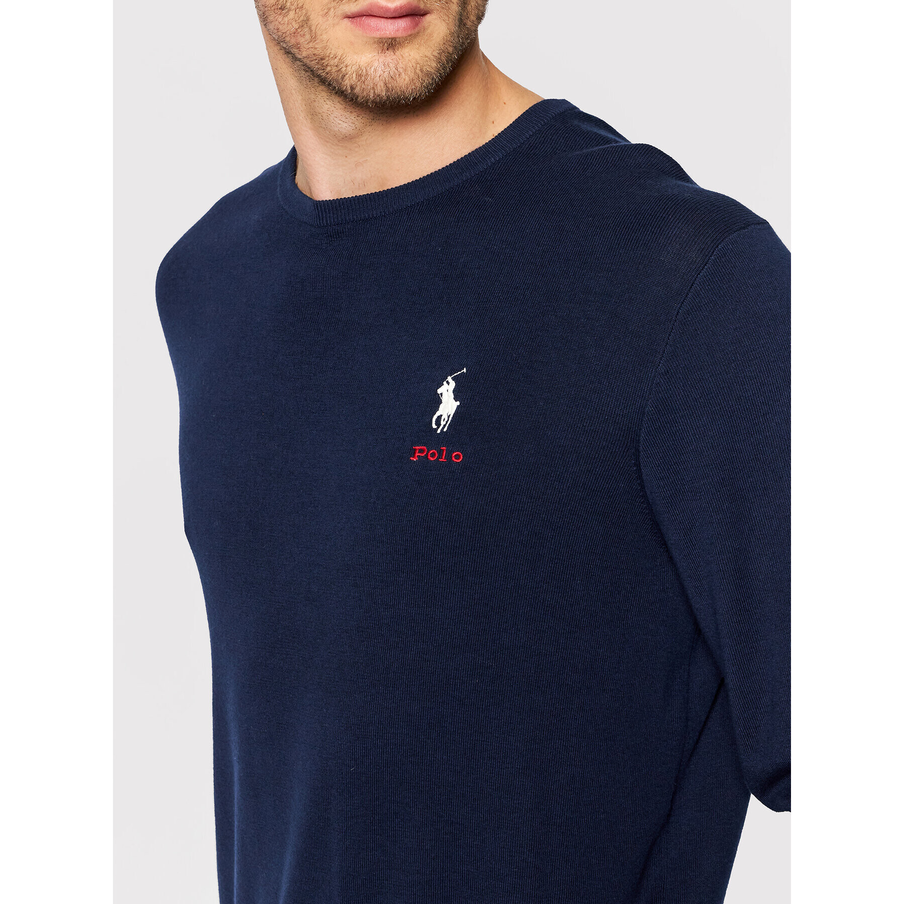 Polo Ralph Lauren Пуловер Lsl 710850117001 Тъмносин Regular Fit - Pepit.bg