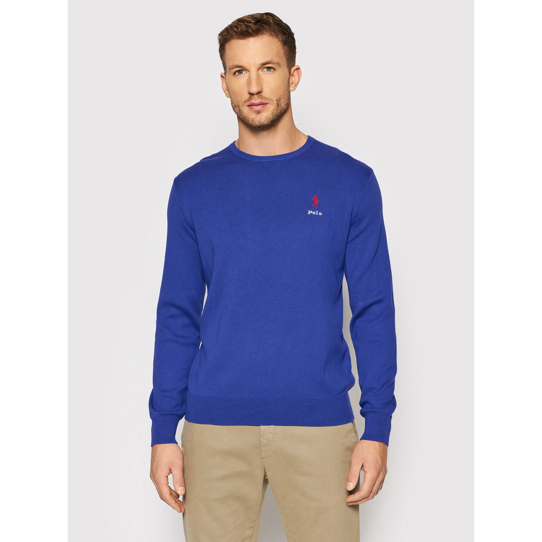 Polo Ralph Lauren Пуловер Lsl 710850117003 Тъмносин Regular Fit - Pepit.bg