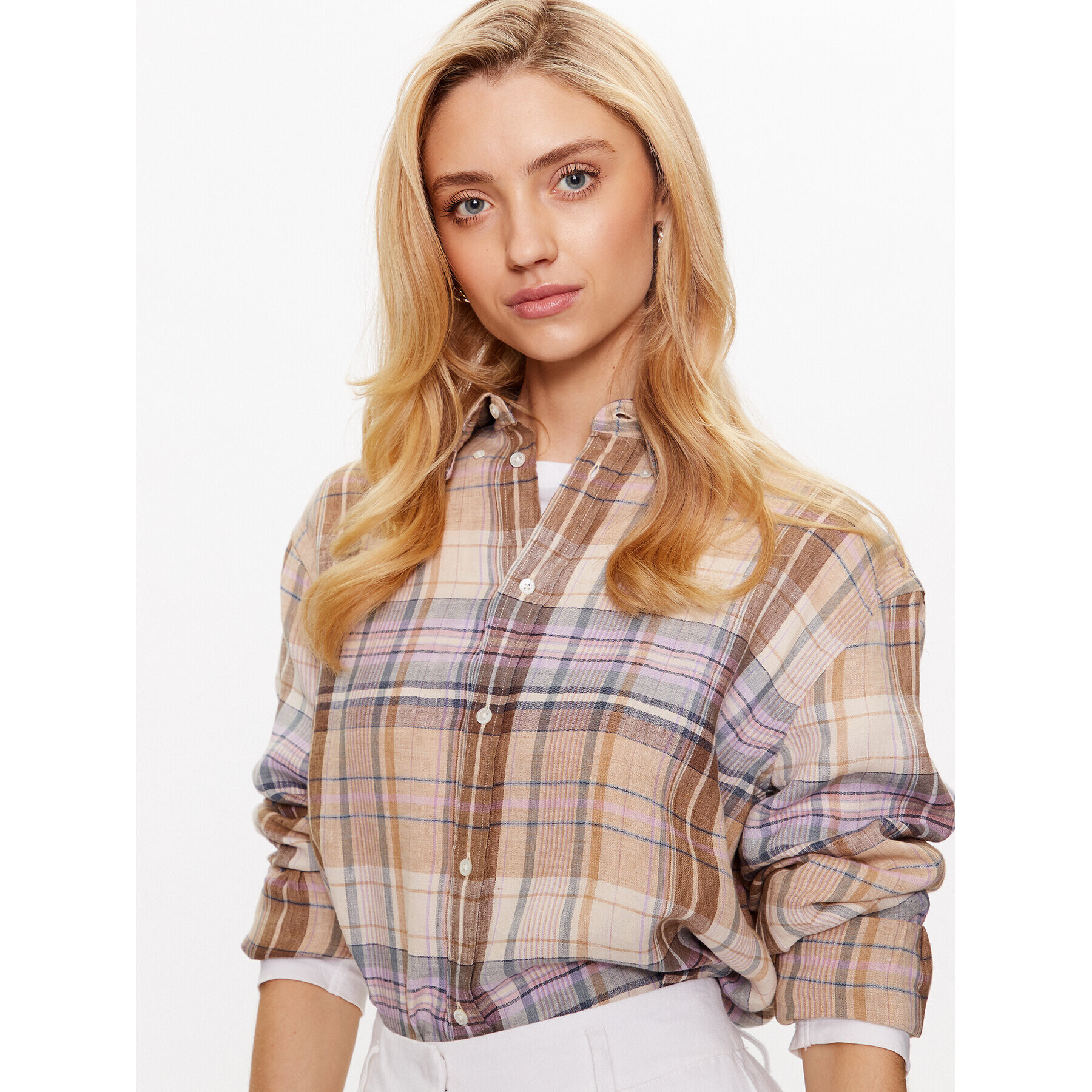 Polo Ralph Lauren Риза 211892369005 Кафяв Regular Fit - Pepit.bg