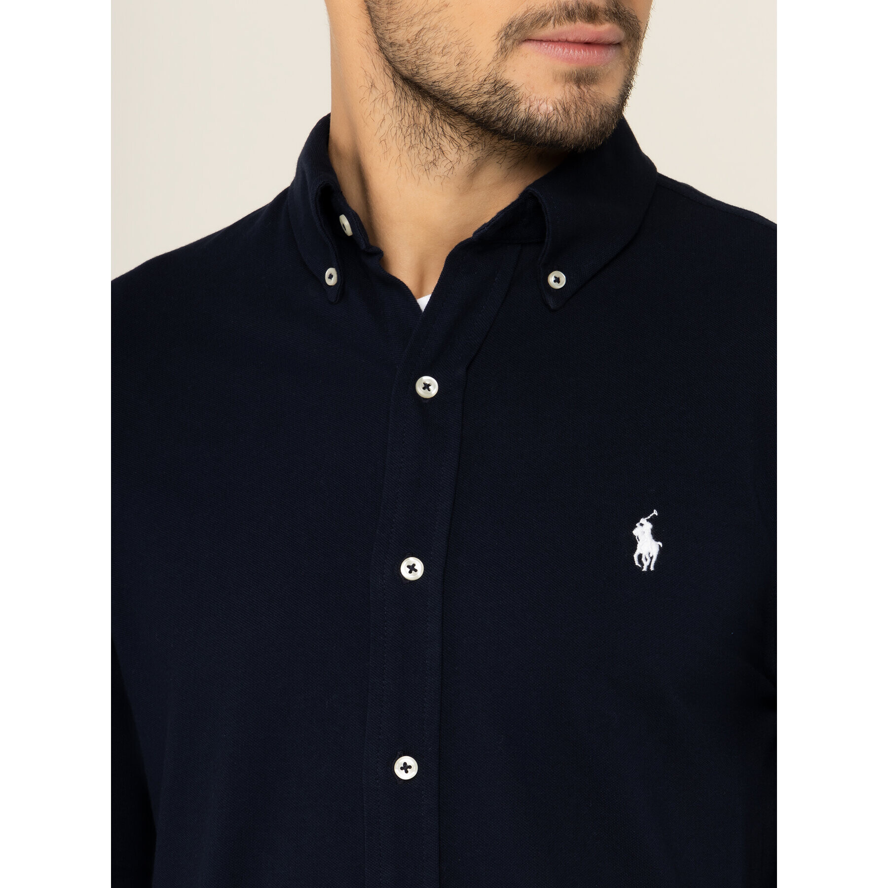 Polo Ralph Lauren Риза 710654408016 Тъмносин Regular Fit - Pepit.bg