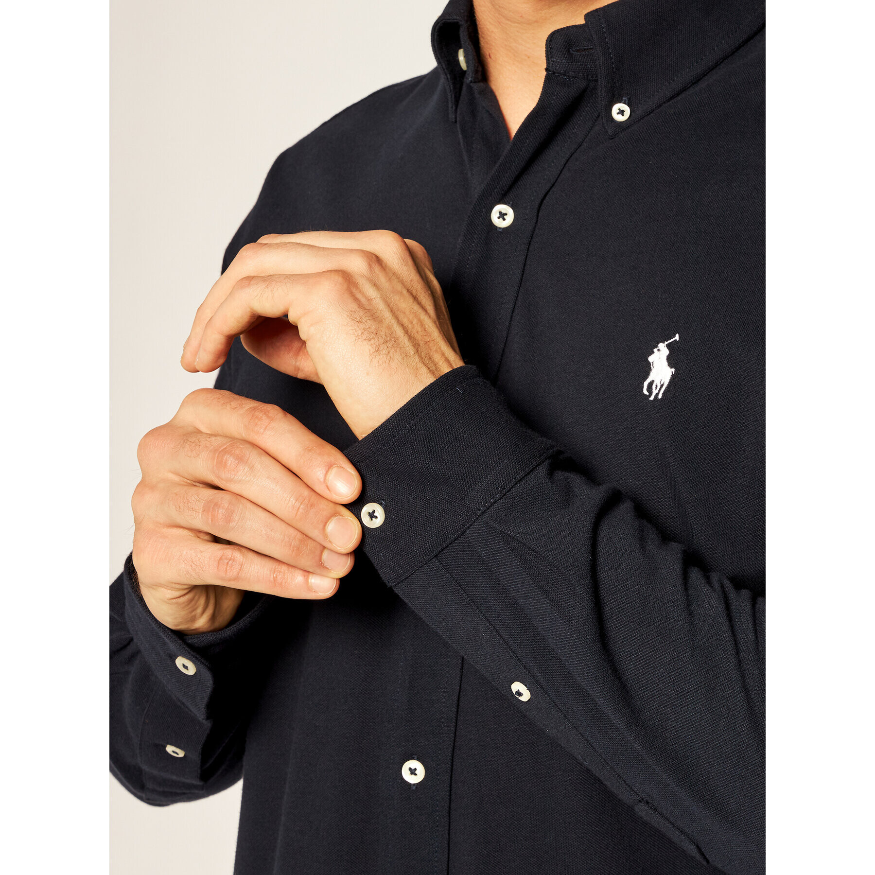 Polo Ralph Lauren Риза 710654408016 Тъмносин Regular Fit - Pepit.bg