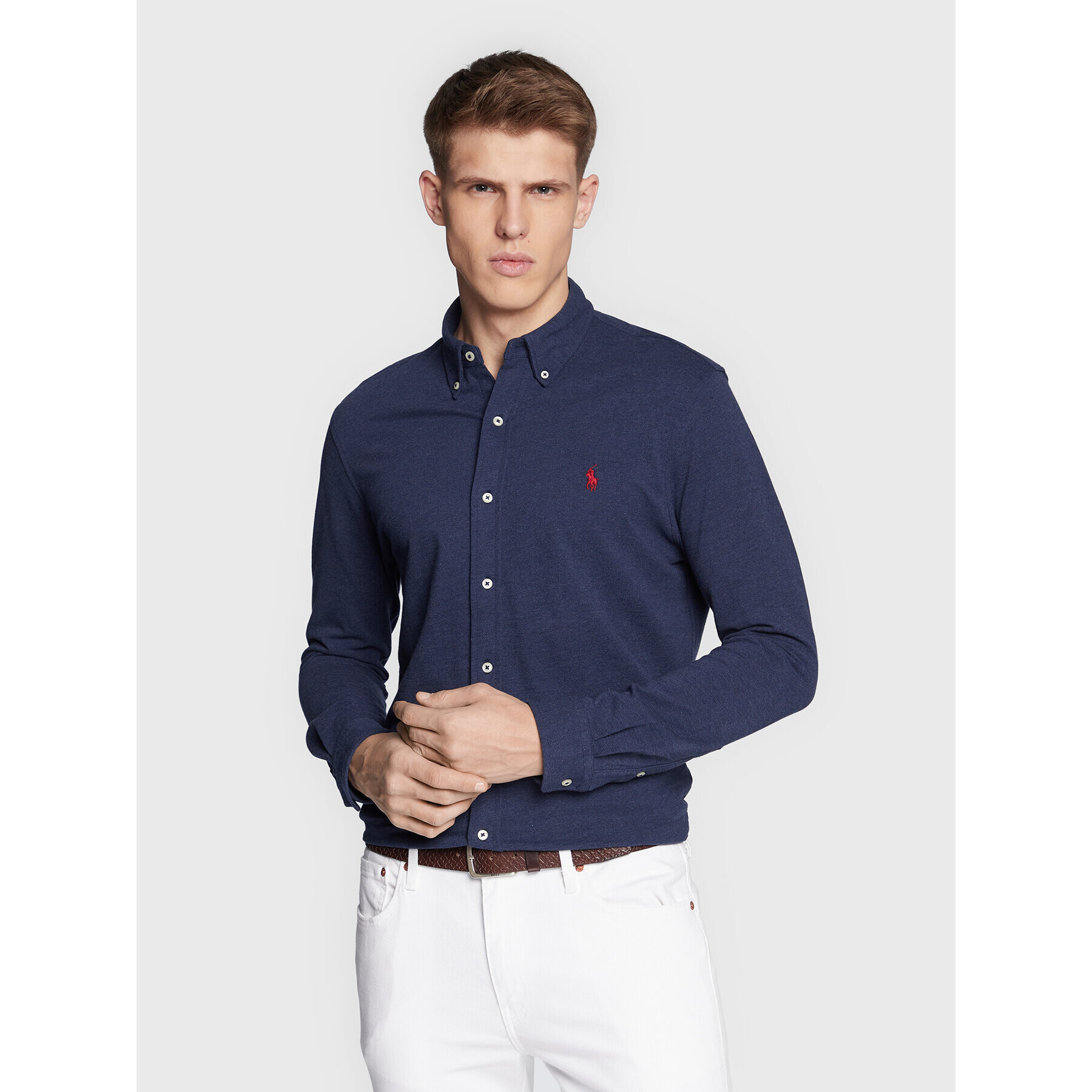 Polo Ralph Lauren Риза 710654408081 Тъмносин Regular Fit - Pepit.bg