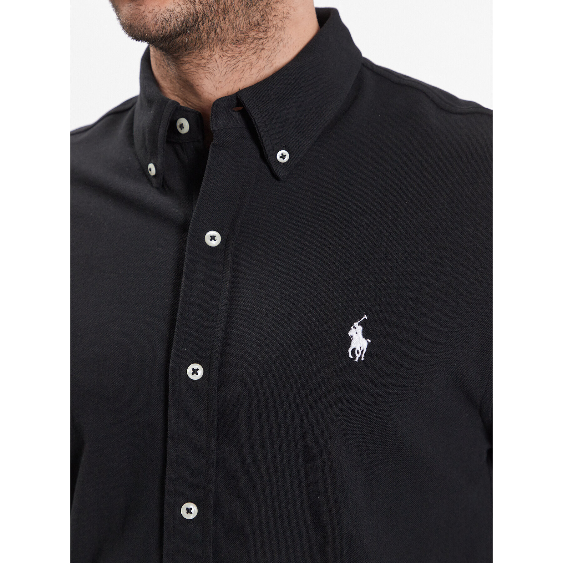 Polo Ralph Lauren Риза 710654408089 Черен Regular Fit - Pepit.bg