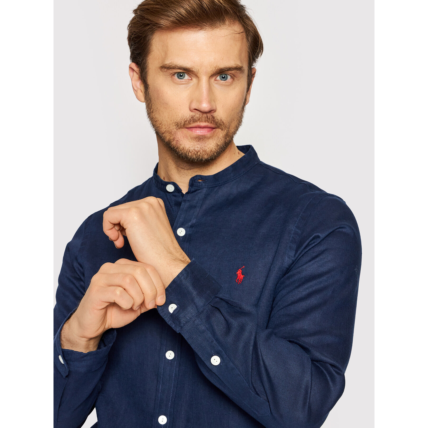 Polo Ralph Lauren Риза 710801500004 Тъмносин Slim Fit - Pepit.bg