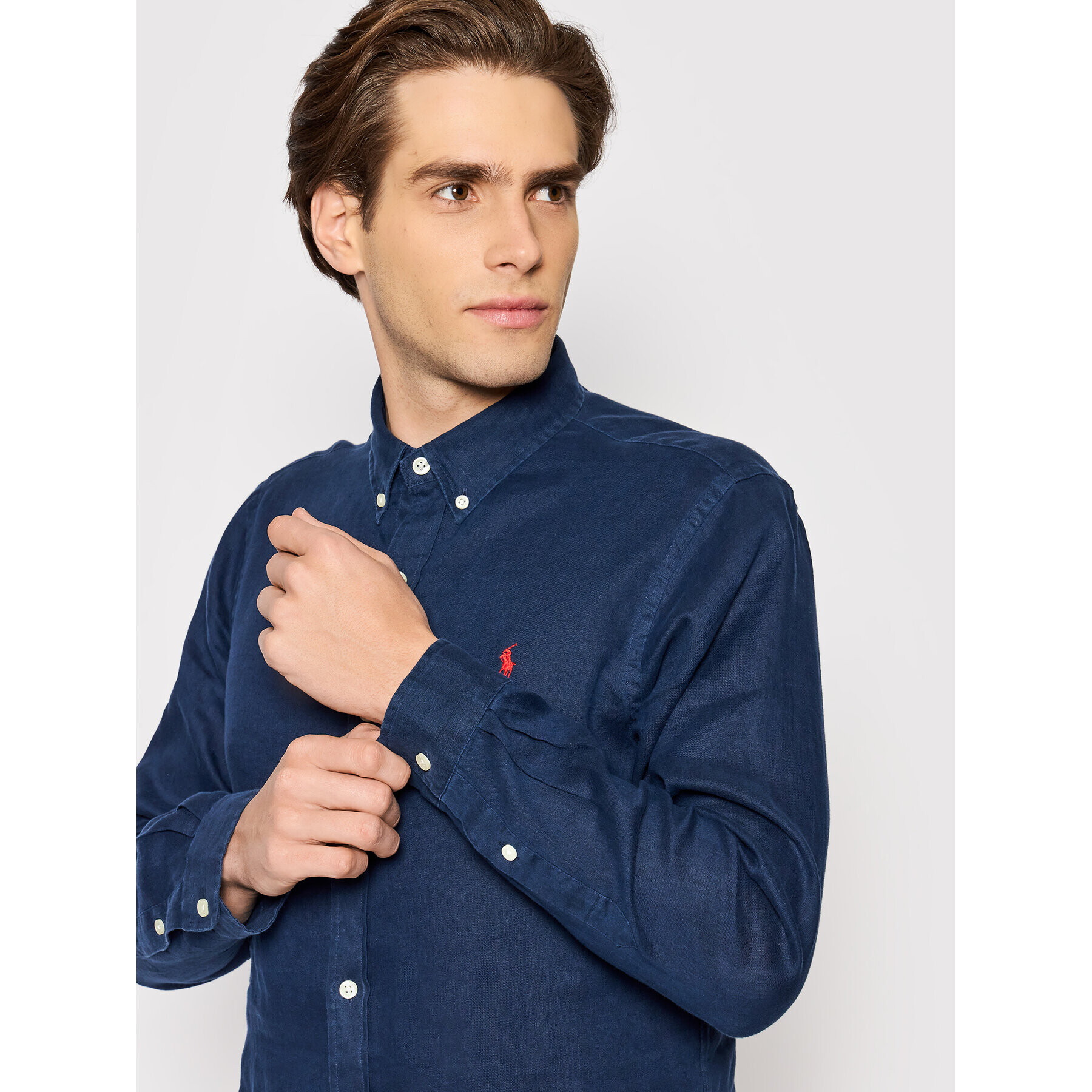 Polo Ralph Lauren Риза 710829443001 Тъмносин Slim Fit - Pepit.bg