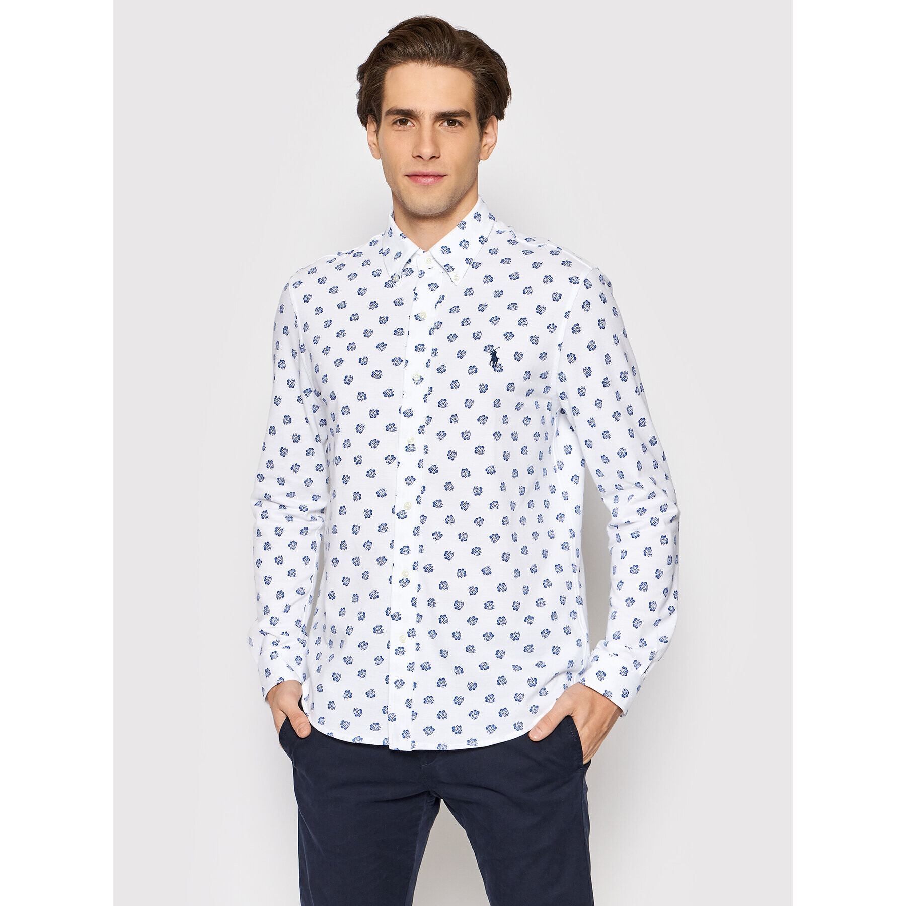 Polo Ralph Lauren Риза 710857889001 Бял Regular Fit - Pepit.bg
