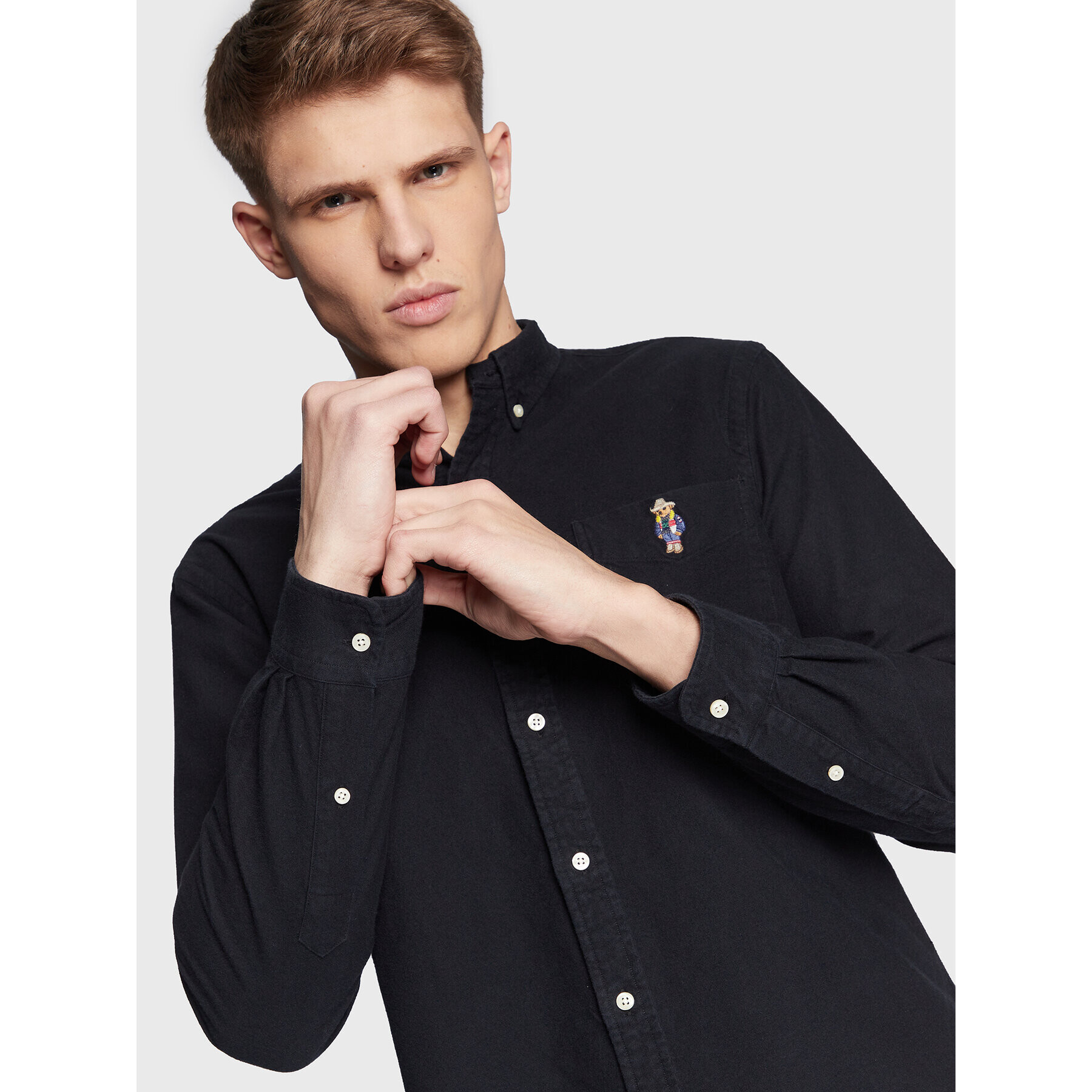 Polo Ralph Lauren Риза 710886588 Черен Slim Fit - Pepit.bg