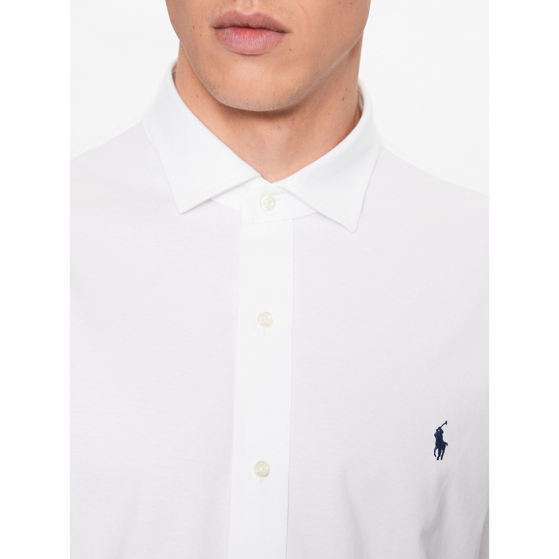 Polo Ralph Lauren Риза 710899386001 Бял Slim Fit - Pepit.bg