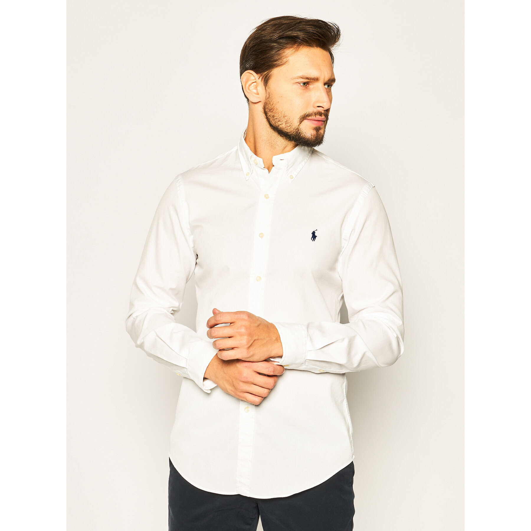 Polo Ralph Lauren Риза Classics 710794604 Бял Slim Fit - Pepit.bg
