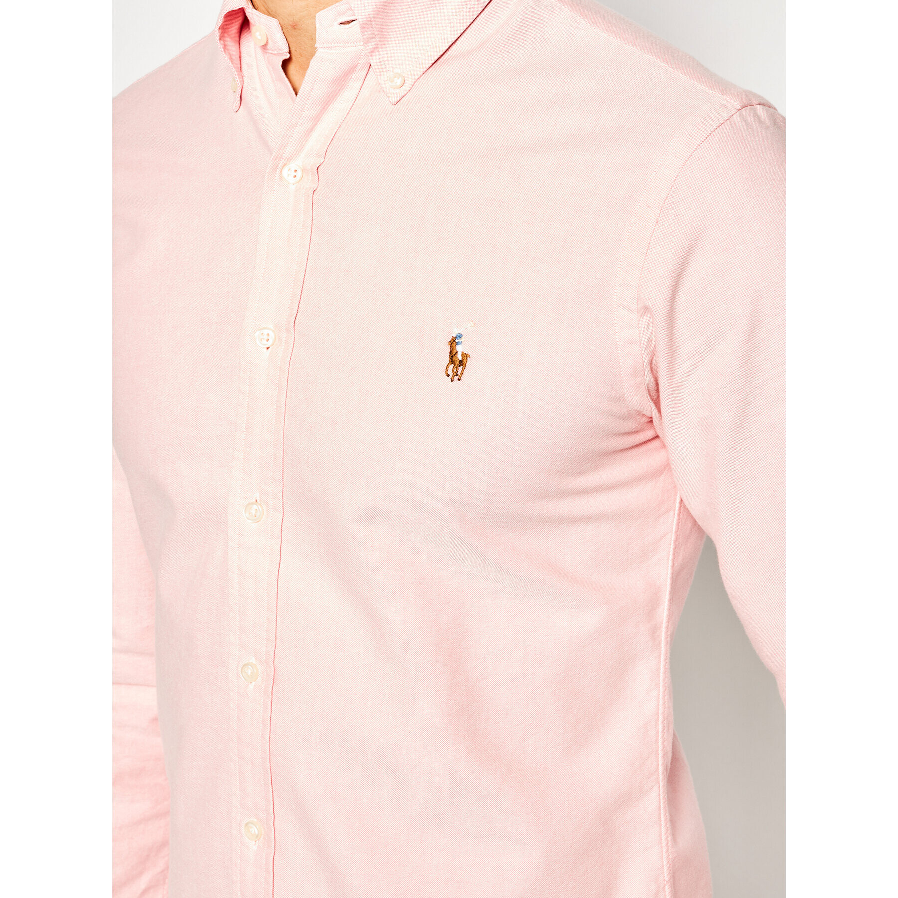 Polo Ralph Lauren Риза Core Replen 710549084 Розов Slim Fit - Pepit.bg