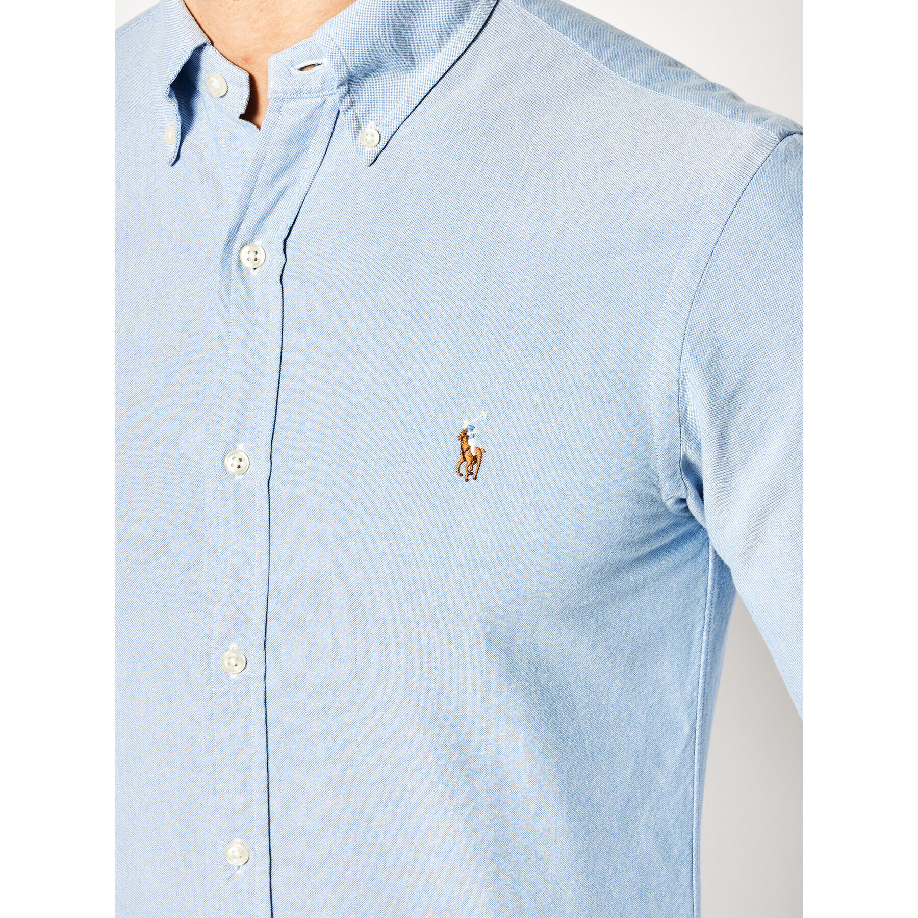 Polo Ralph Lauren Риза Core Replen 710549084 Син Slim Fit - Pepit.bg