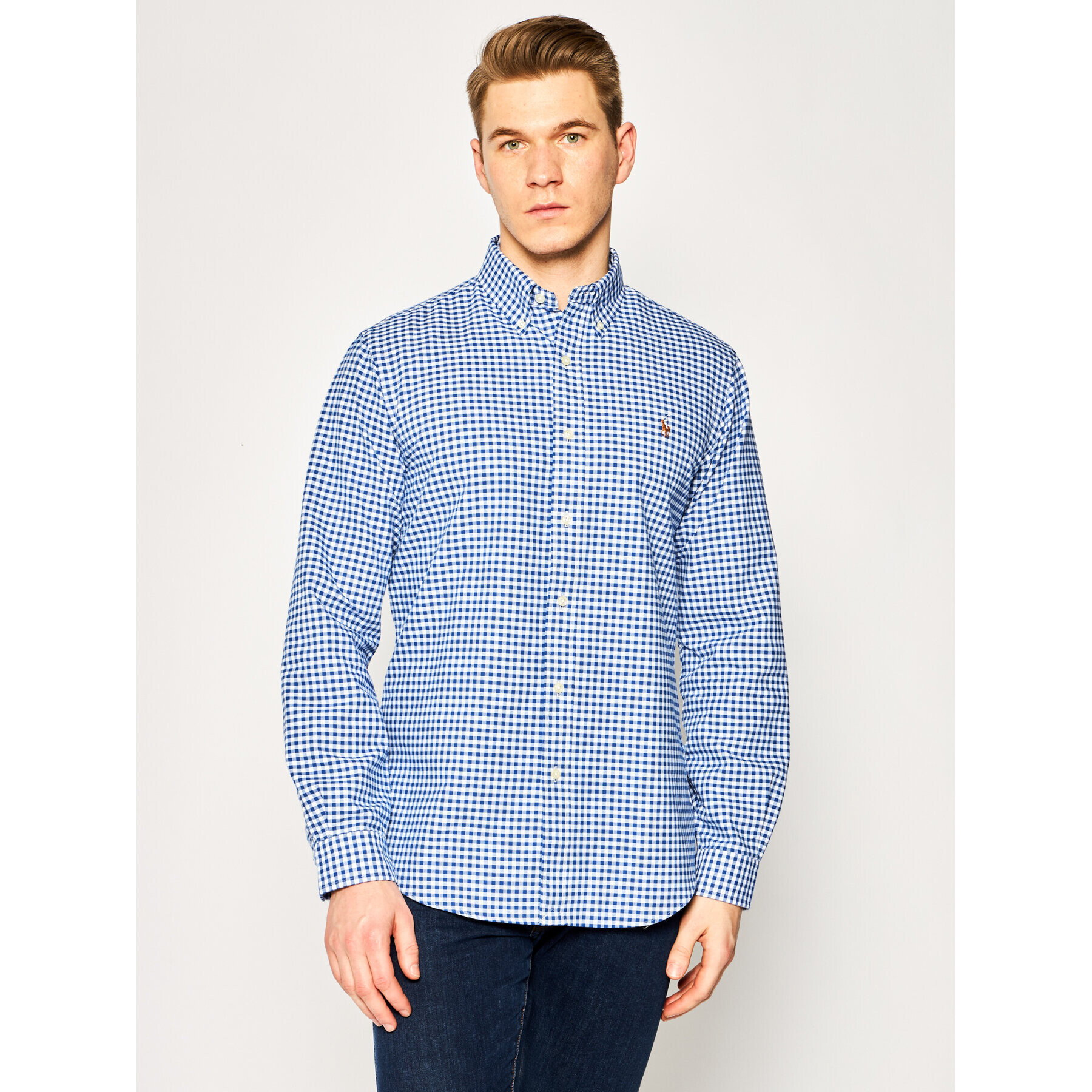 Polo Ralph Lauren Риза Core Replen 710792041 Син Custom Fit - Pepit.bg