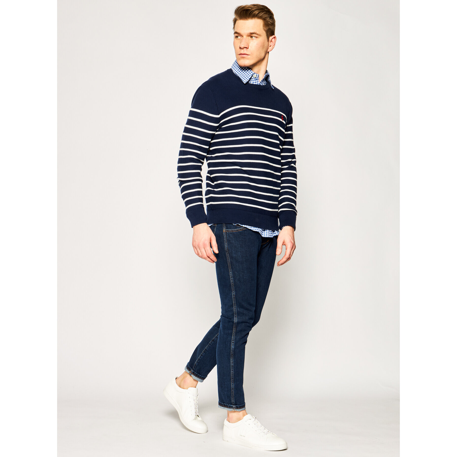 Polo Ralph Lauren Риза Core Replen 710792041 Син Custom Fit - Pepit.bg