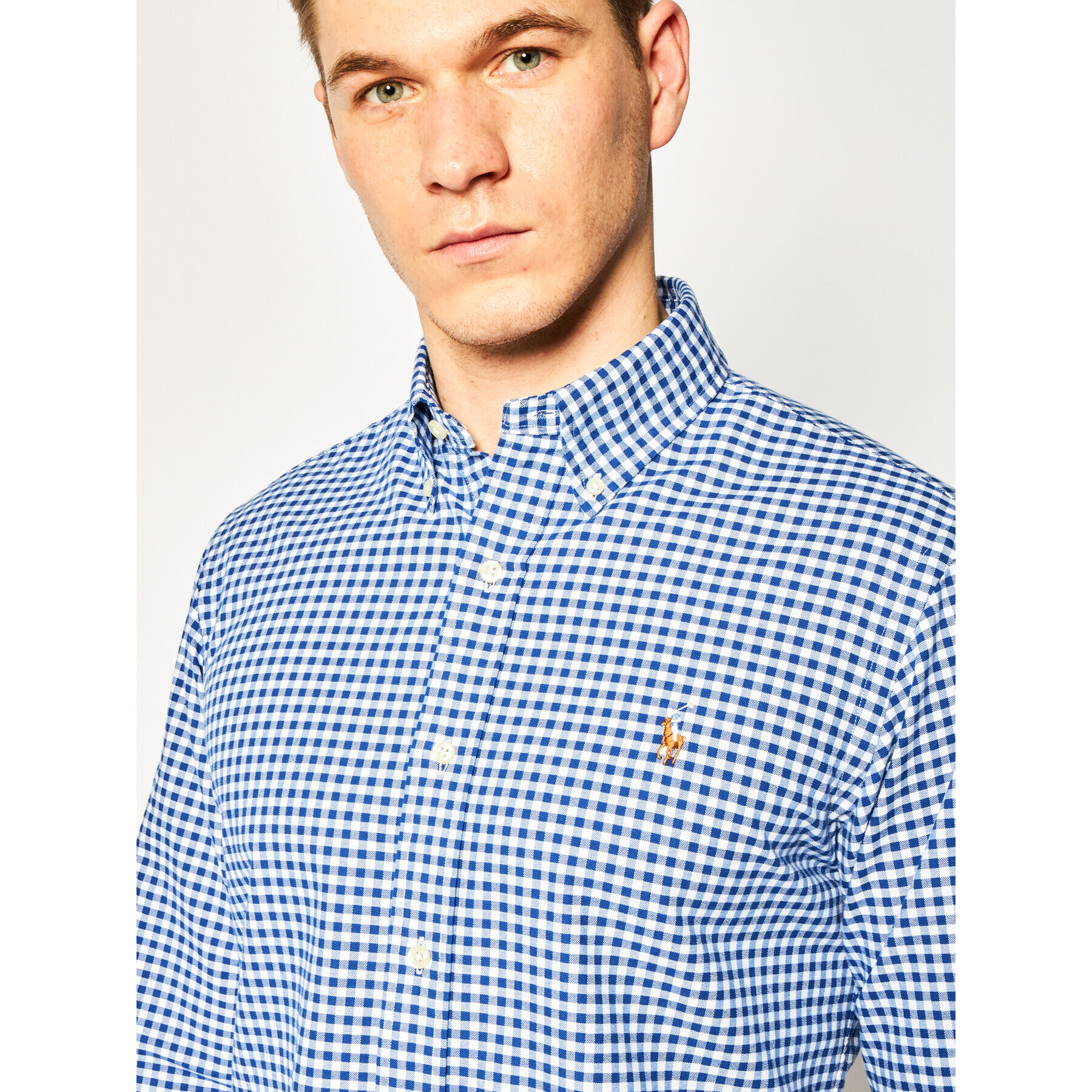 Polo Ralph Lauren Риза Core Replen 710792041 Син Custom Fit - Pepit.bg