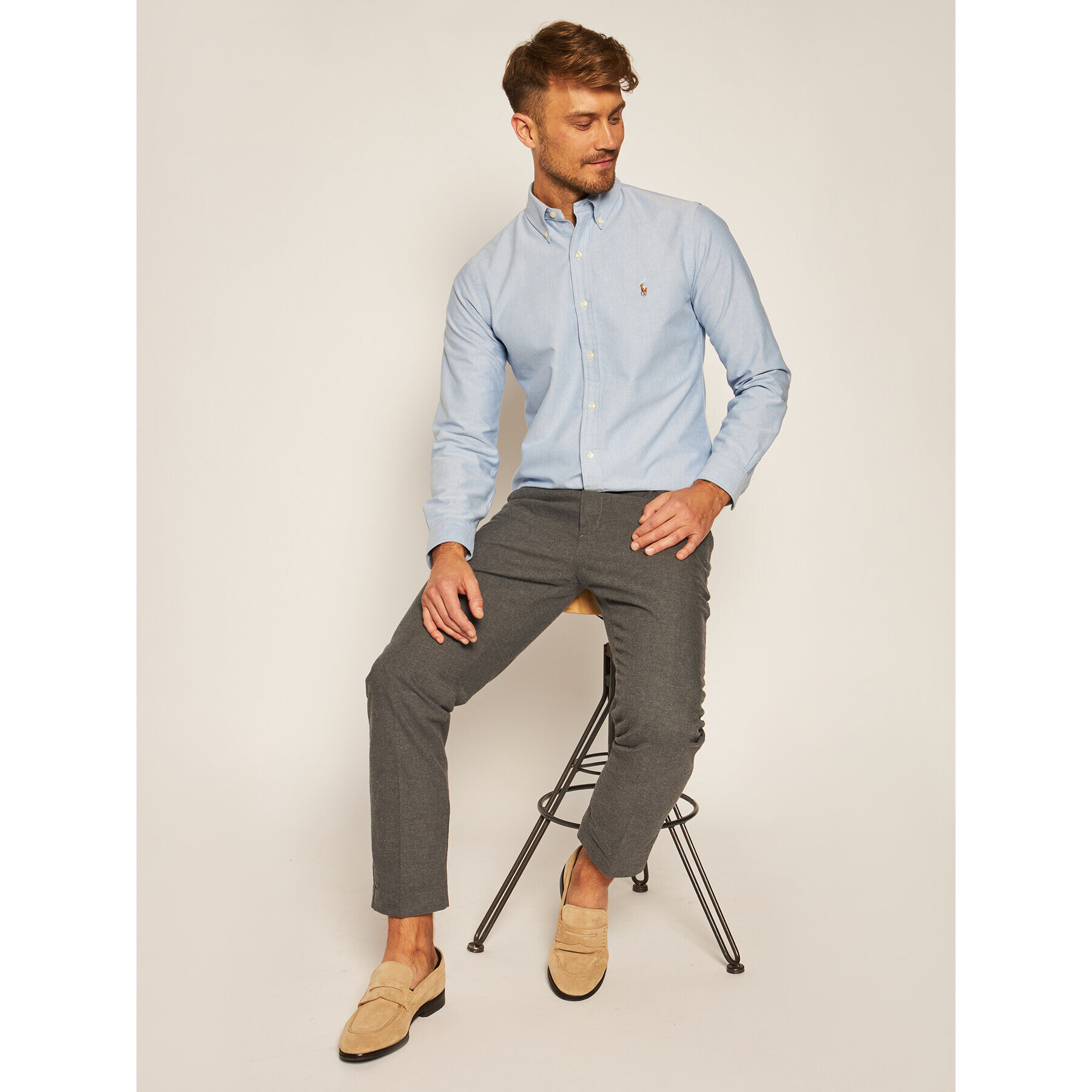 Polo Ralph Lauren Риза Cupdppcs 710792041002 Син Custom Fit - Pepit.bg