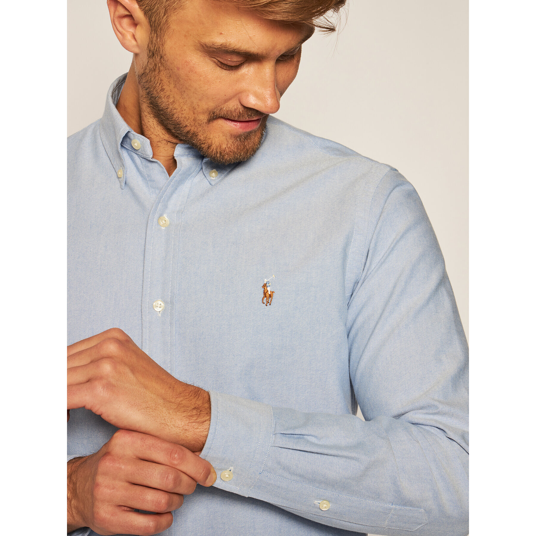 Polo Ralph Lauren Риза Cupdppcs 710792041002 Син Custom Fit - Pepit.bg