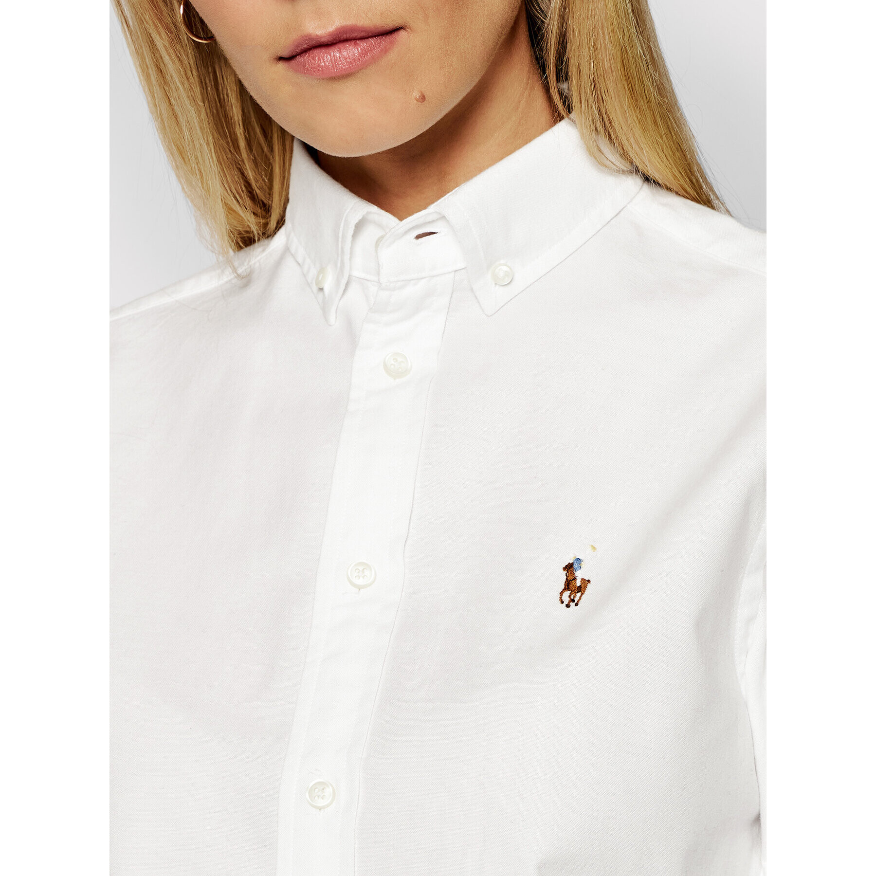 Polo Ralph Lauren Риза Polo Bsr 211806181003 Бял Classic Fit - Pepit.bg