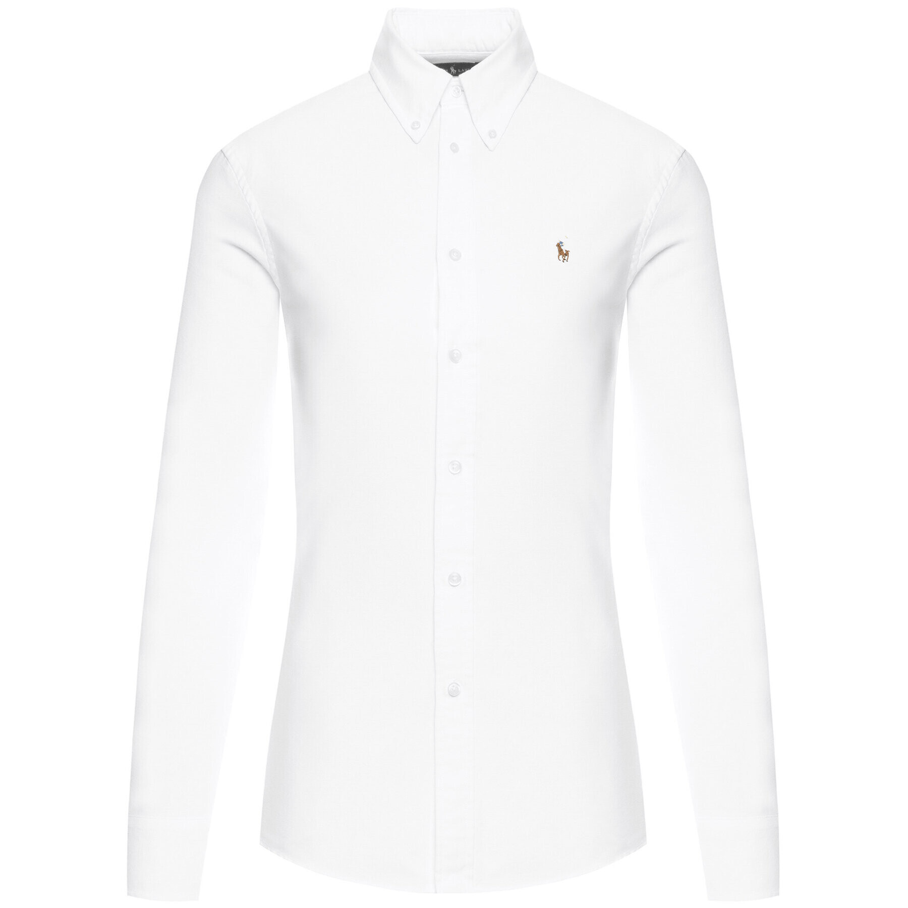 Polo Ralph Lauren Риза Washed Oxford 211743355 Бял Slim Fit - Pepit.bg