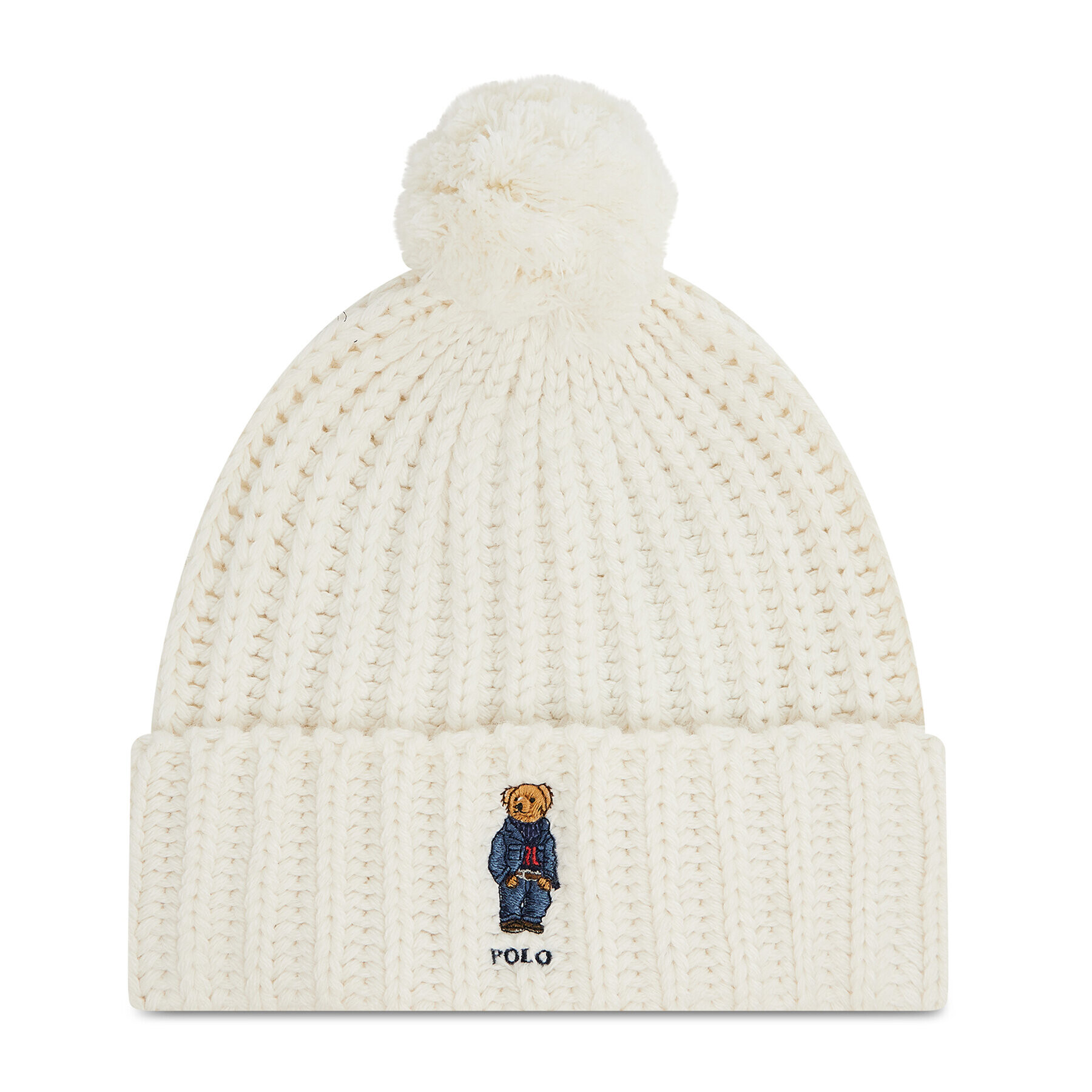 Polo Ralph Lauren Шапка Pom Pom Bear 455858368001 Бежов - Pepit.bg