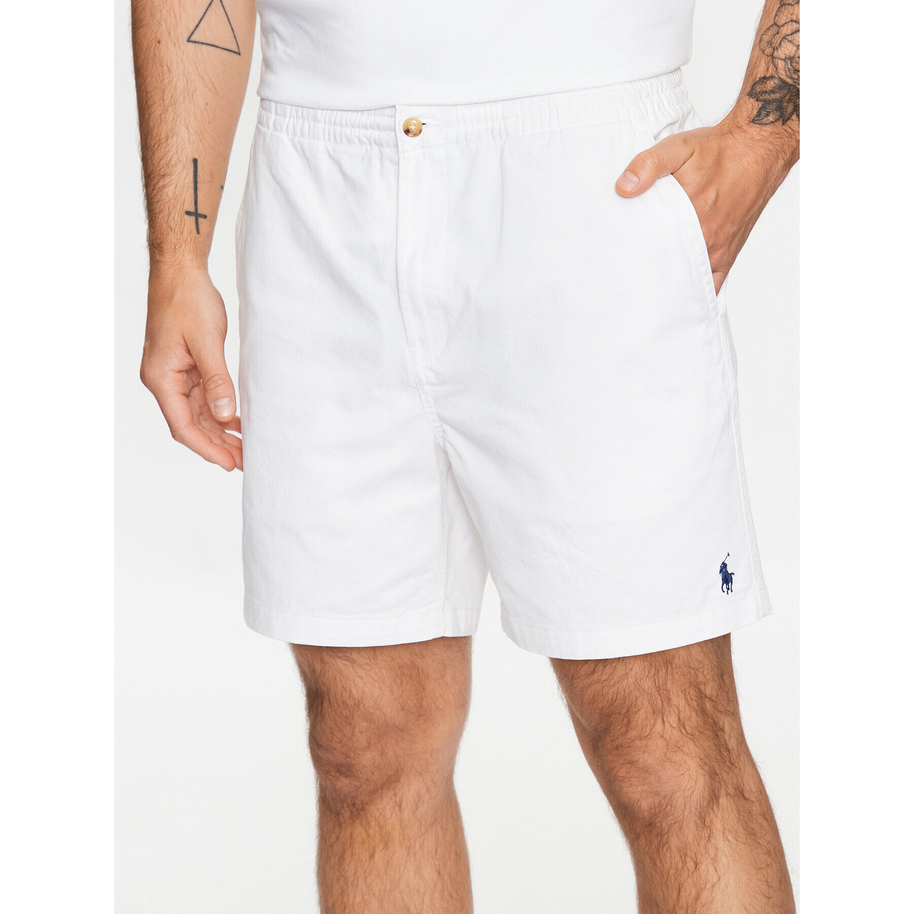 Polo Ralph Lauren Шорти от плат 710644995042 Бял Regular Fit - Pepit.bg