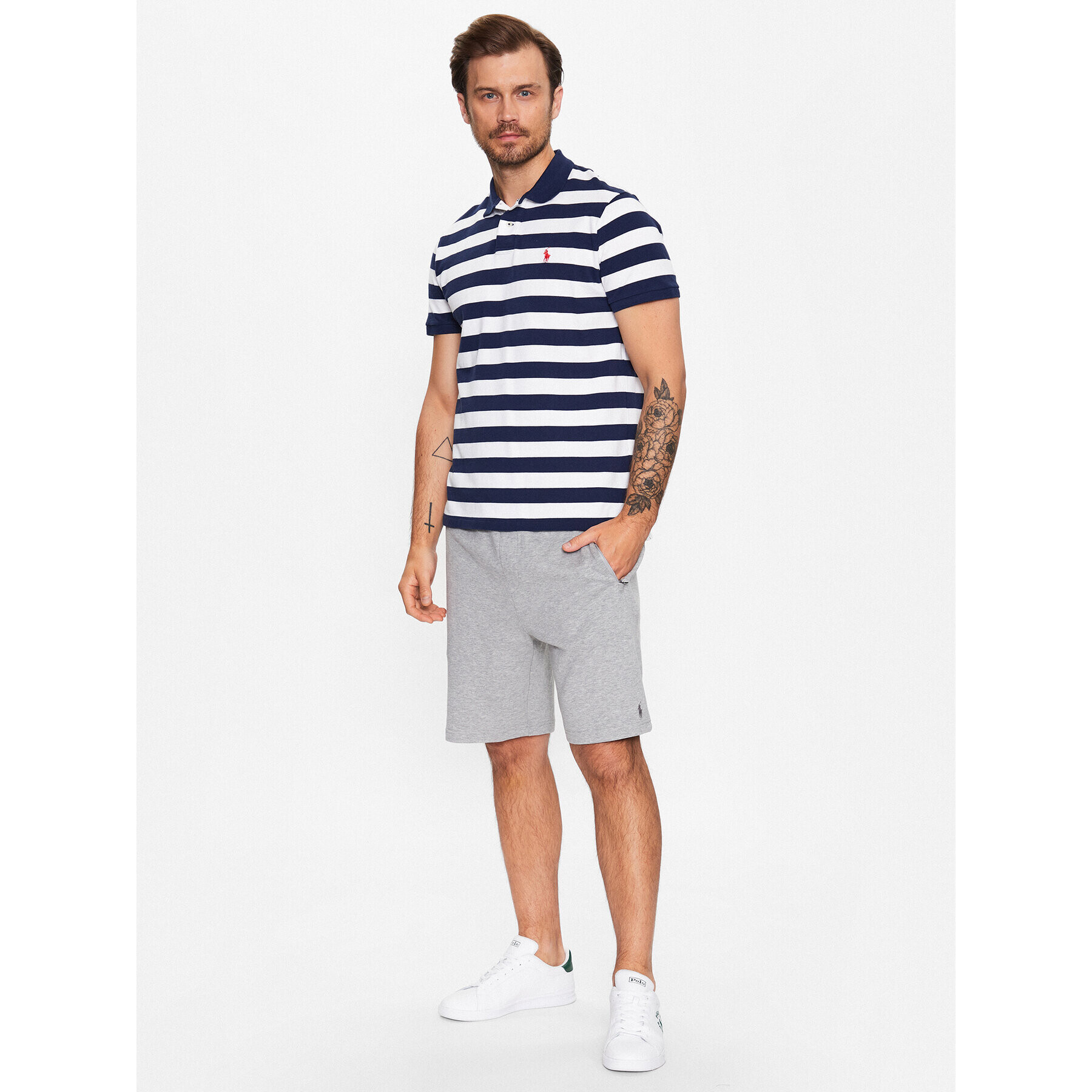 Polo Ralph Lauren Спортни шорти 710860384001 Сив Regular Fit - Pepit.bg