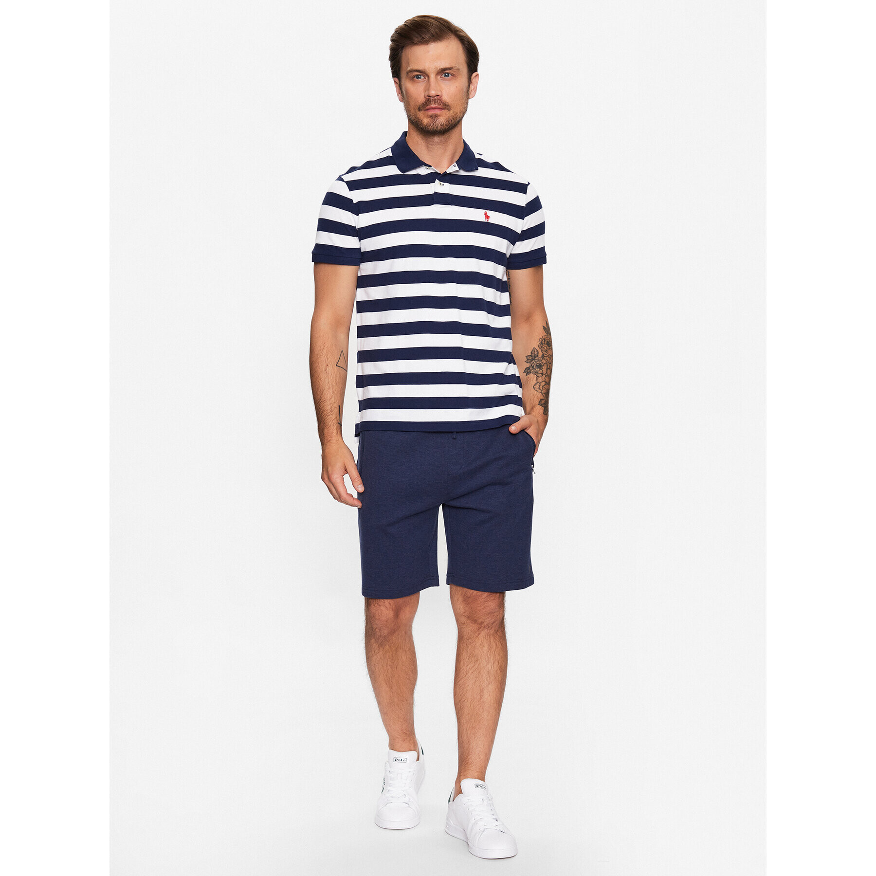 Polo Ralph Lauren Спортни шорти 710860384003 Тъмносин Regular Fit - Pepit.bg