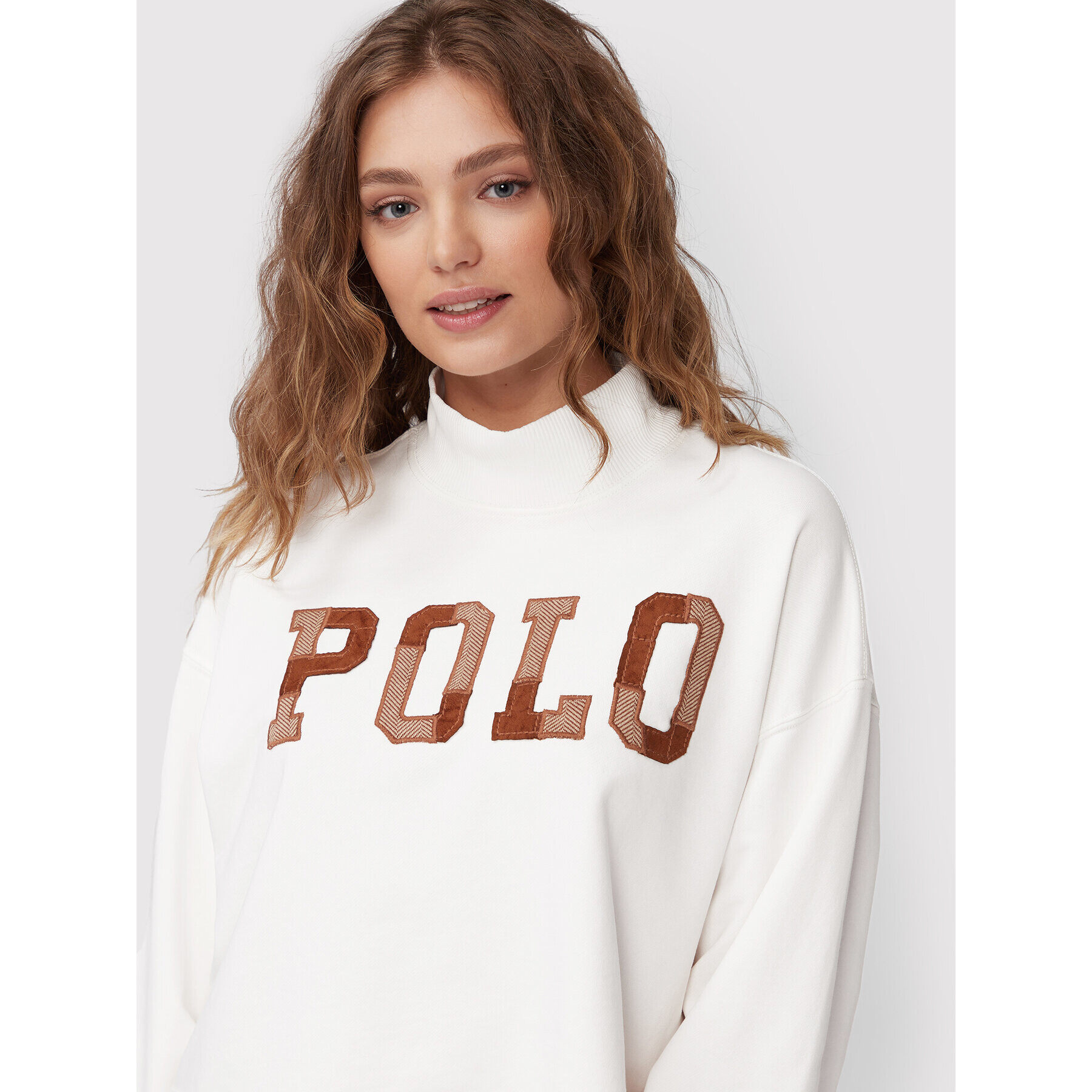 Polo Ralph Lauren Суитшърт 211873070001 Бял Oversize - Pepit.bg