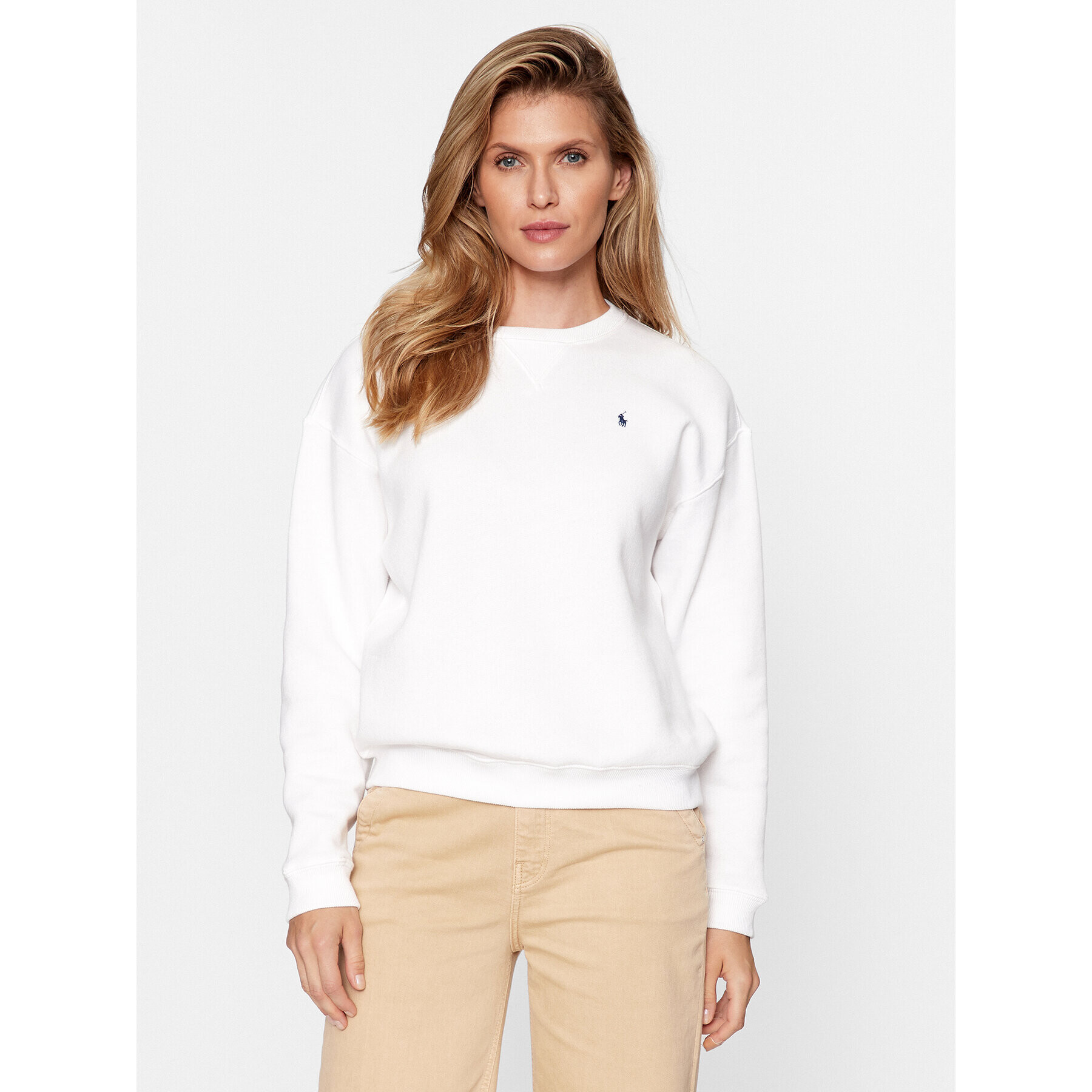 Polo Ralph Lauren Суитшърт 211891557001 Бял Regular Fit - Pepit.bg