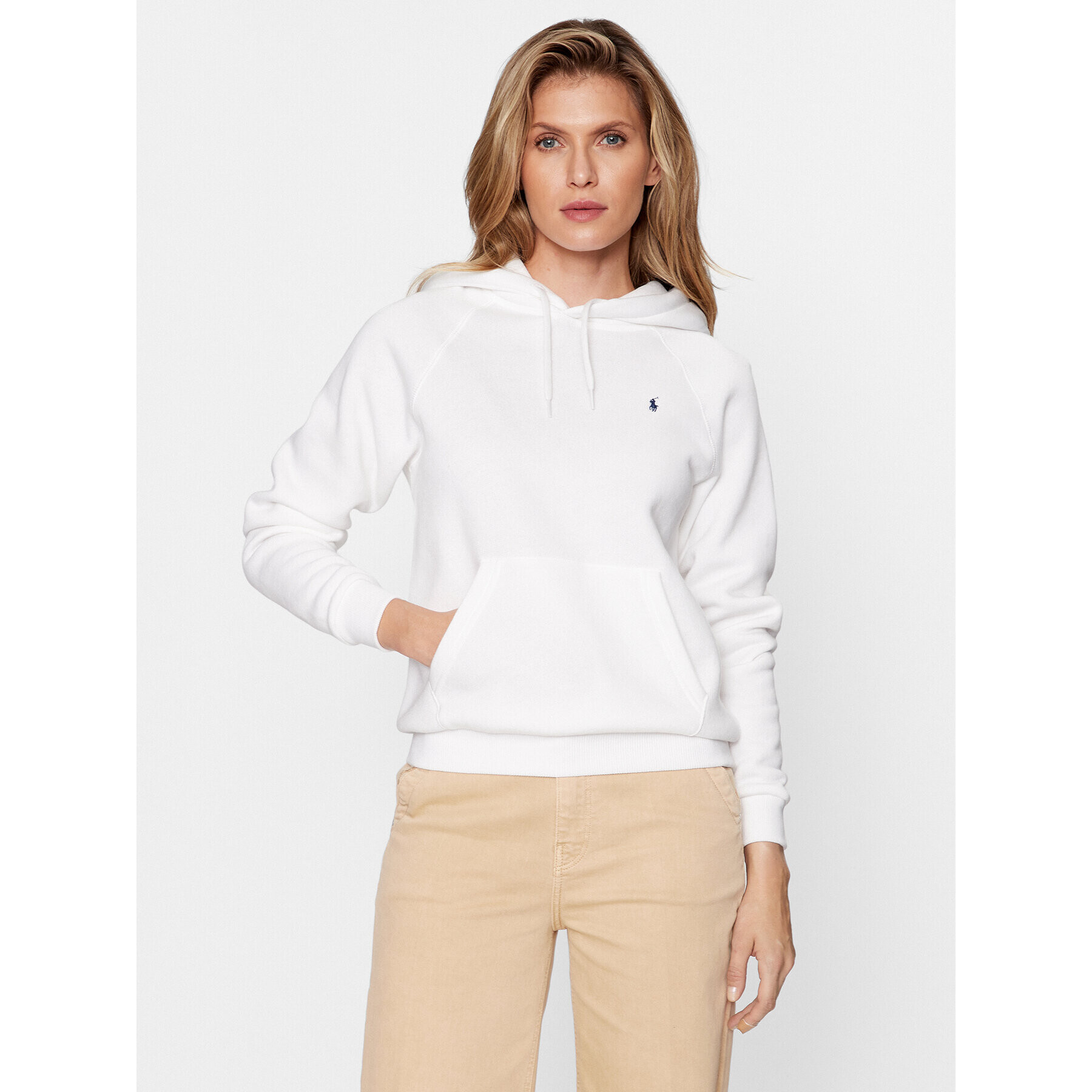 Polo Ralph Lauren Суитшърт 211891558001 Бял Regular Fit - Pepit.bg