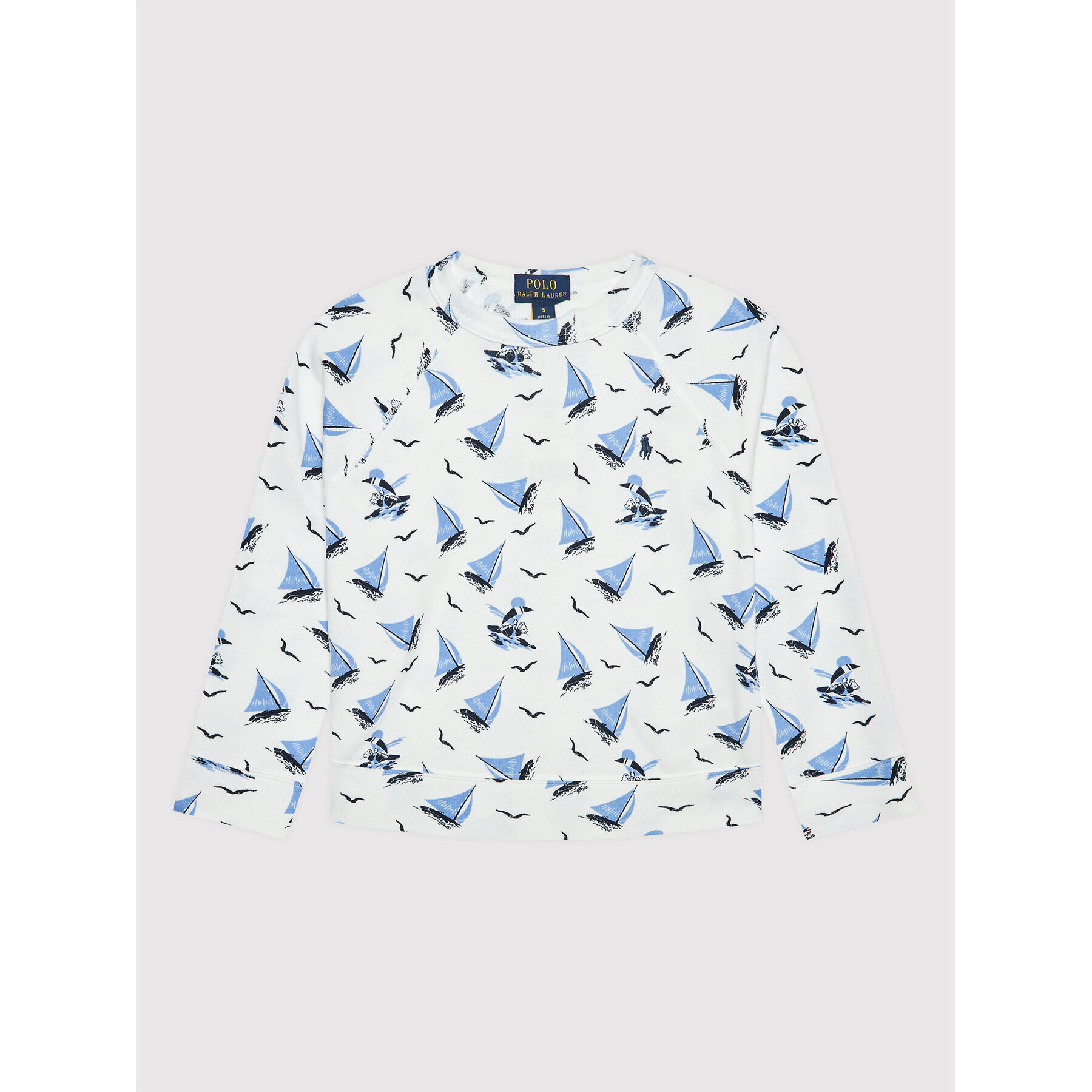 Polo Ralph Lauren Суитшърт 323865672001 Бял Regular Fit - Pepit.bg