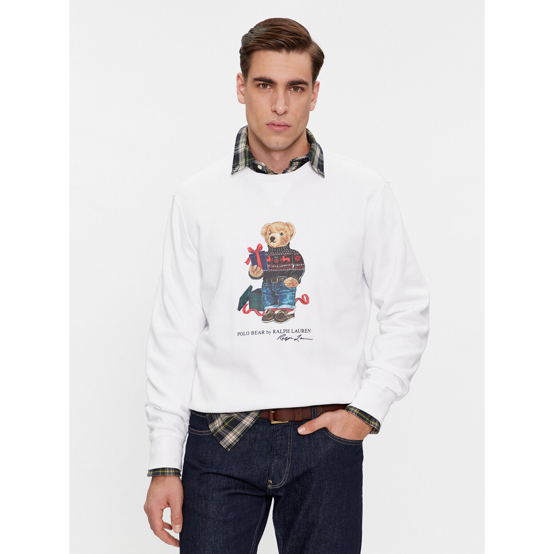 Polo Ralph Lauren Суитшърт 710853308028 Бял Regular Fit - Pepit.bg