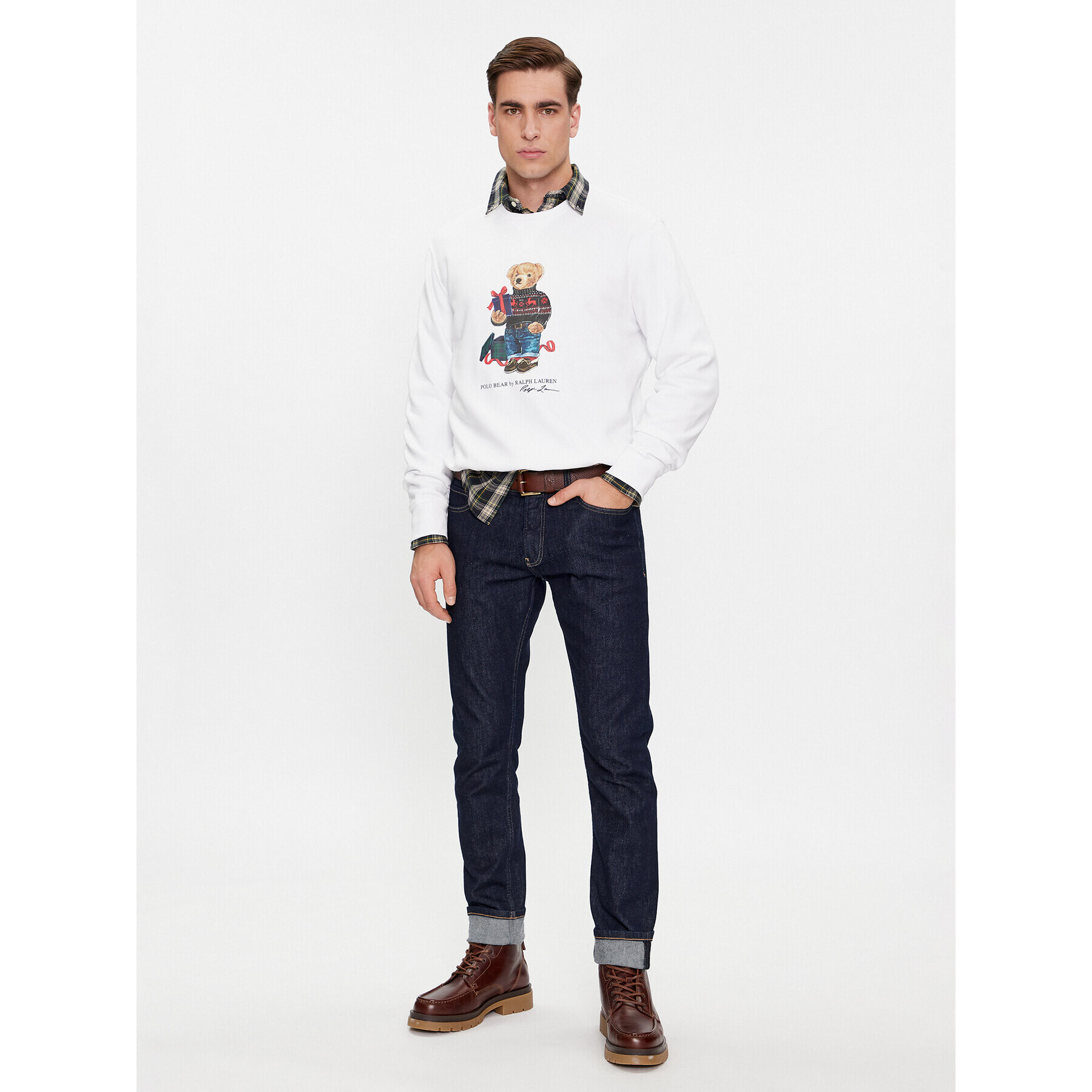 Polo Ralph Lauren Суитшърт 710853308028 Бял Regular Fit - Pepit.bg
