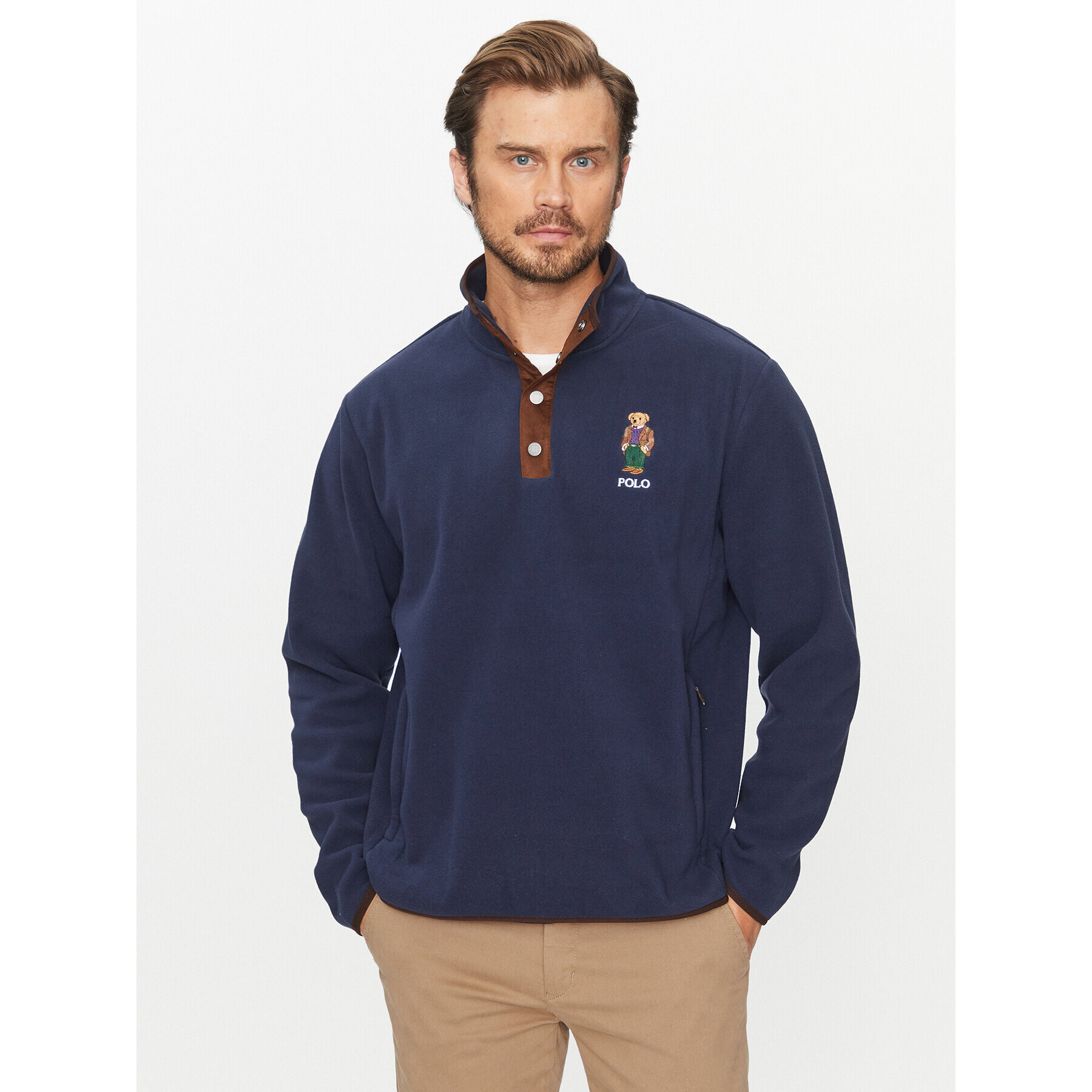 Polo Ralph Lauren Суитшърт 710930549001 Тъмносин Regular Fit - Pepit.bg