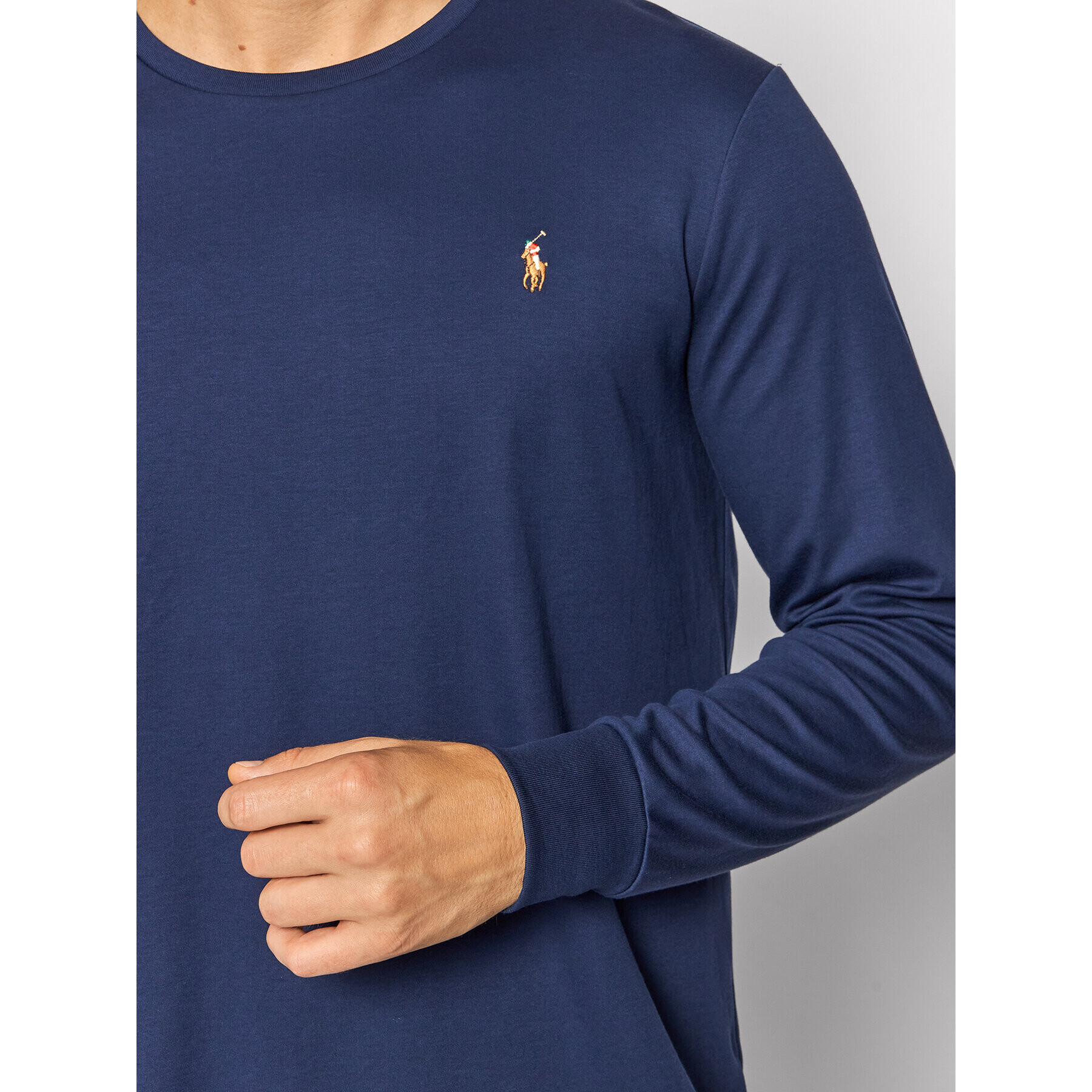 Polo Ralph Lauren Тениска с дълъг ръкав 710760121 Тъмносин Slim Fit - Pepit.bg