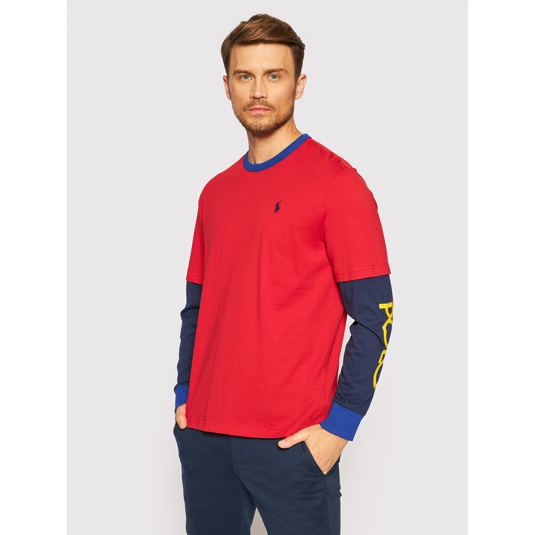 Polo Ralph Lauren Тениска с дълъг ръкав 710842889001 Червен Classic Fit - Pepit.bg